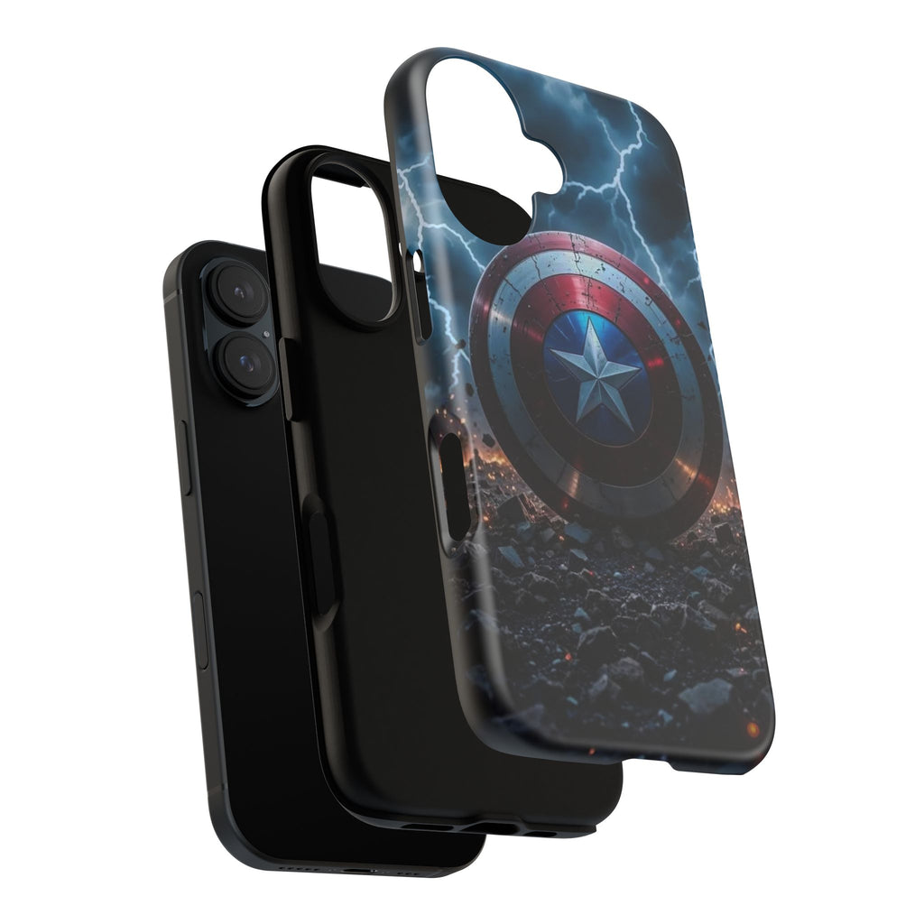 Captain America Shield Tough Cases for iPhones, Samsung, and Pixel