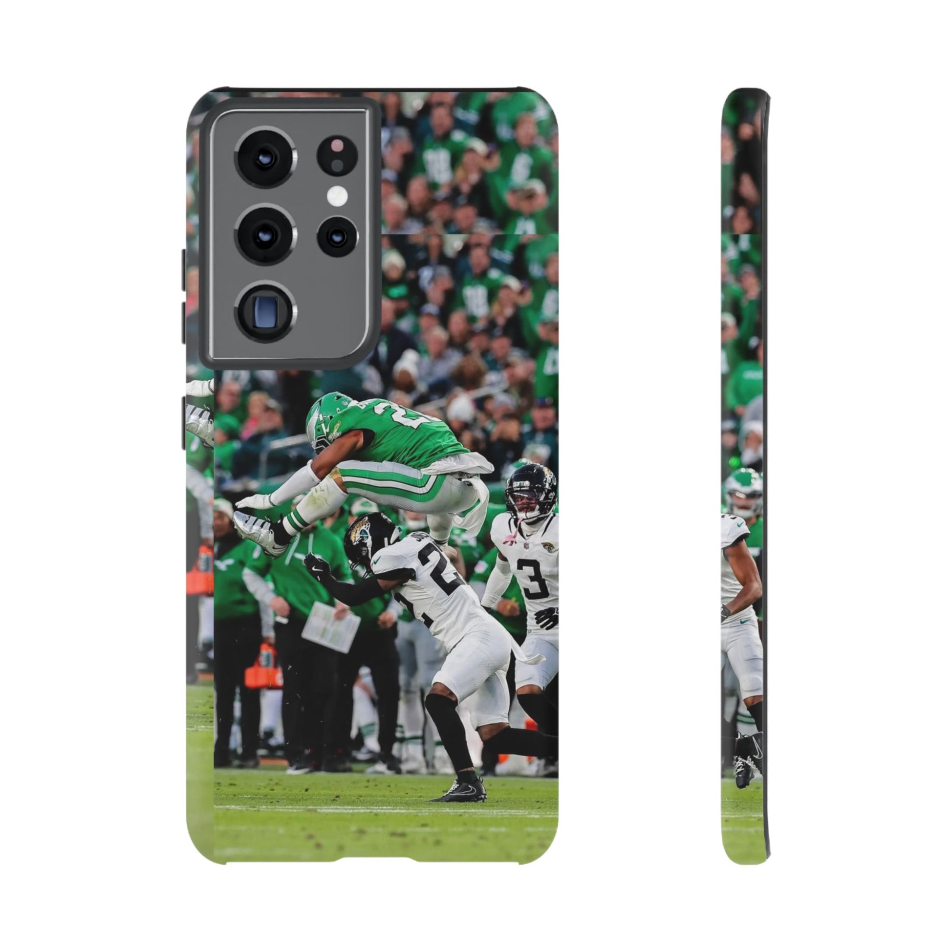Saquon Barkley The Huddle Eagles Football Tough Cases for iPhones, Samsung, and Pixel