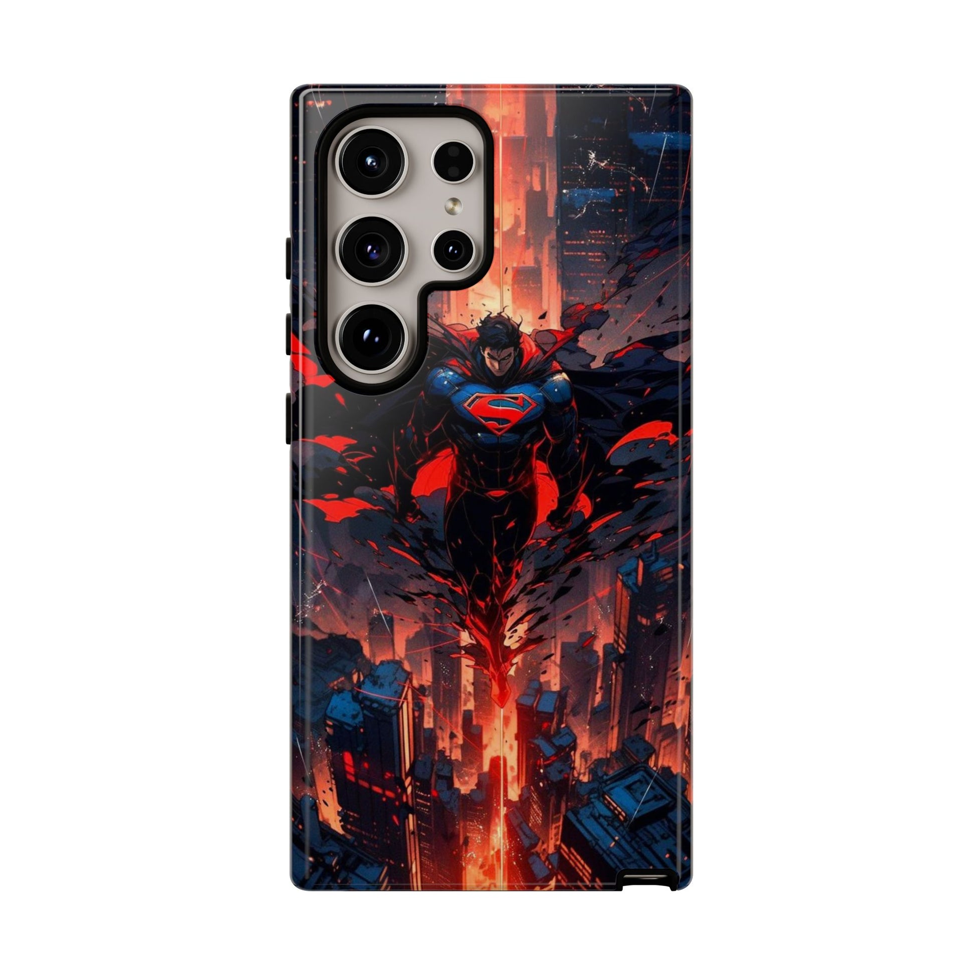 Anime Superman Tough Cases for iPhones, Samsung, and Pixel