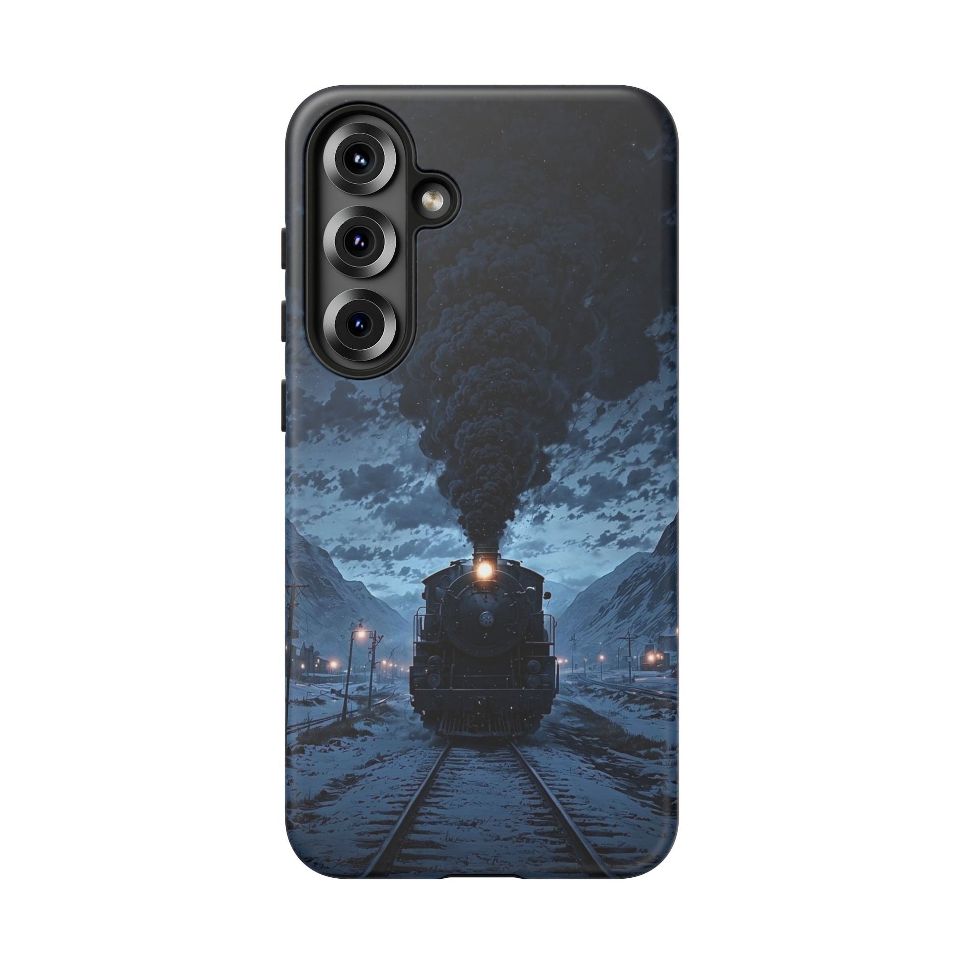 Steam Engine Train Themed Tough Cases for iPhones, Samsung, and Pixel