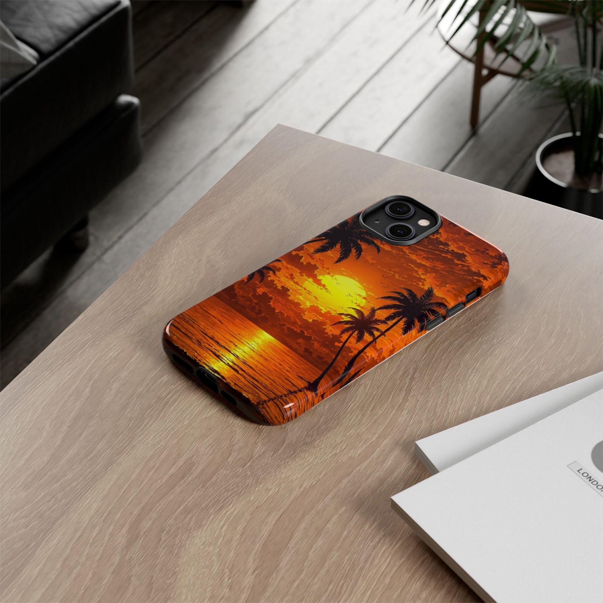 Beautiful Beach Sunset Tough Cases for iPhones, Samsung, and Pixel