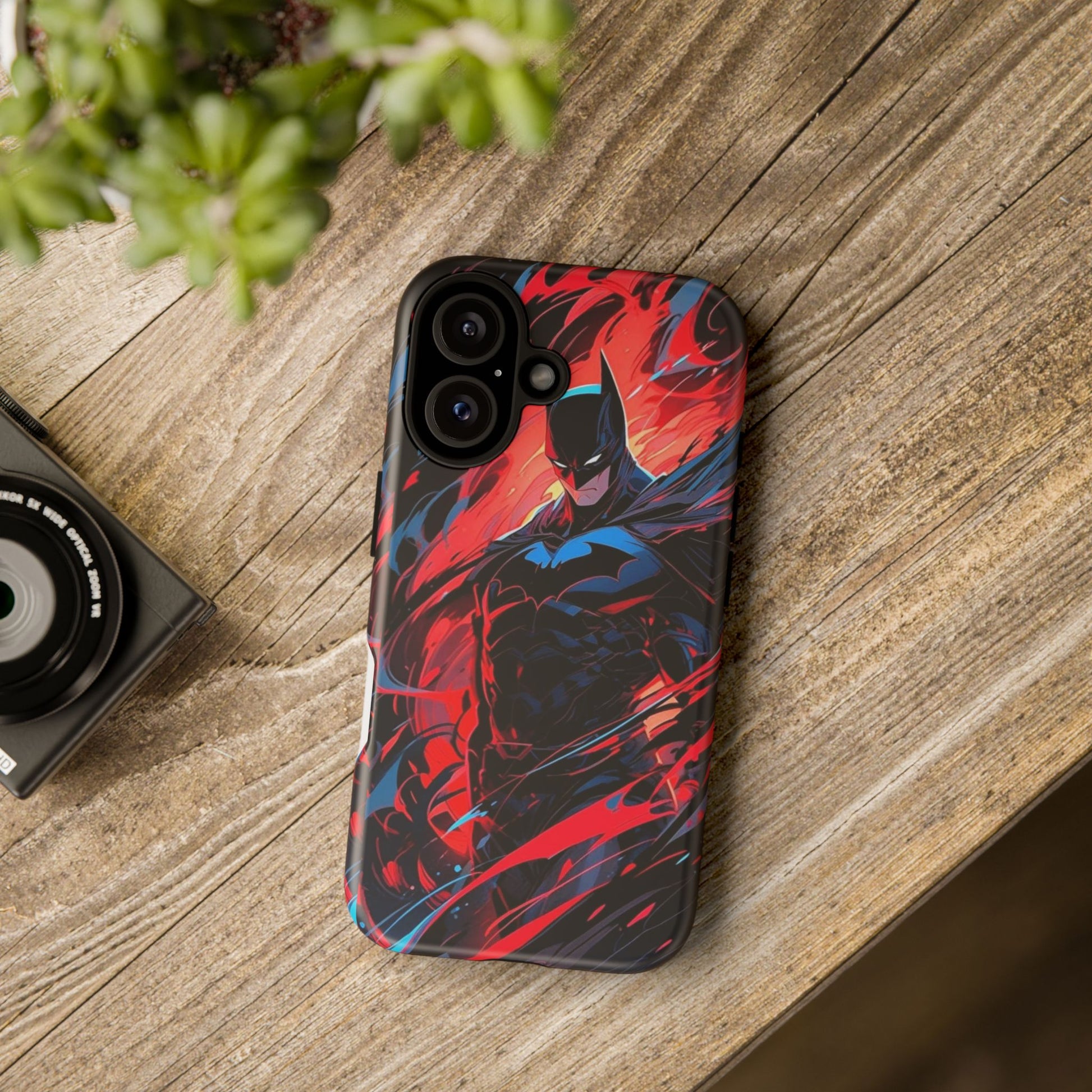 The Dark Knight Batman Art Tough Cases for iPhones, Samsung, and Pixel