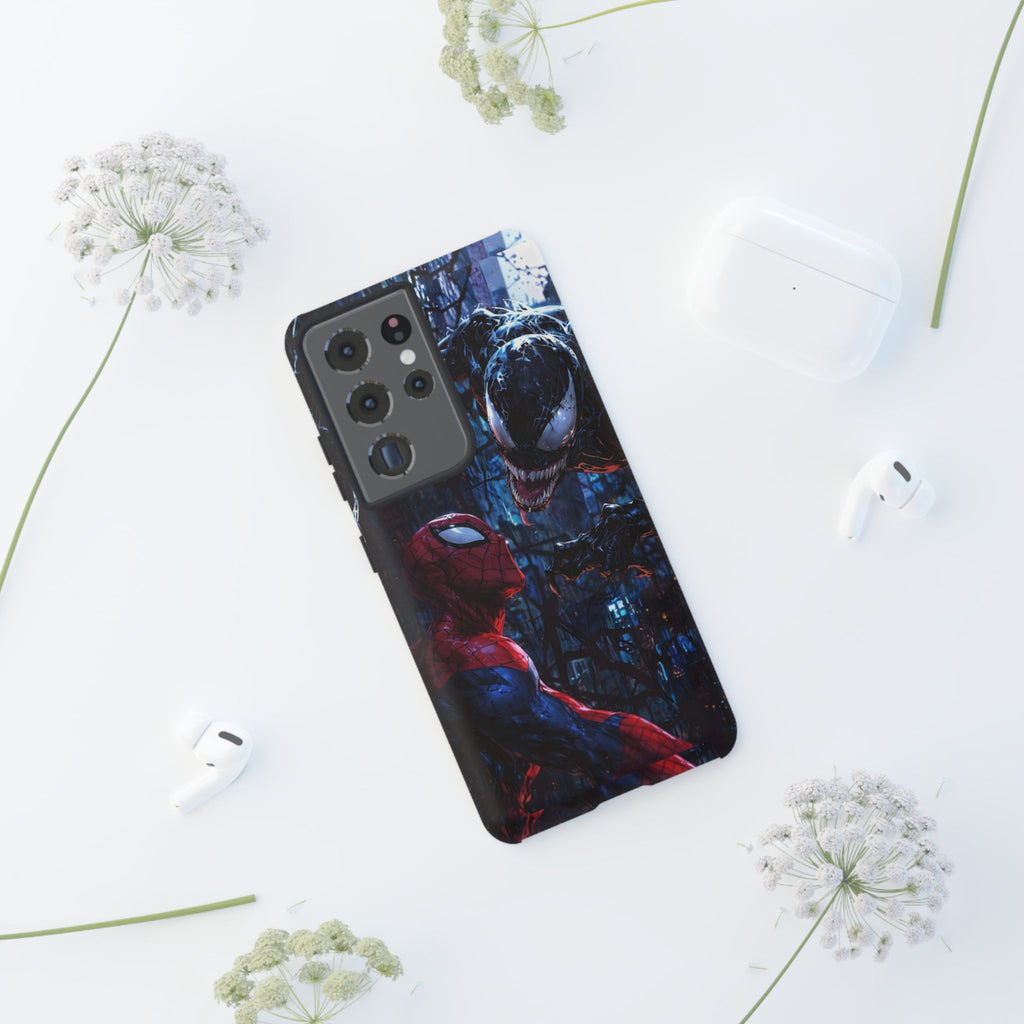 Venom x Spiderman Phone Case, Tough Cases for iPhones, Samsung, and Pixel