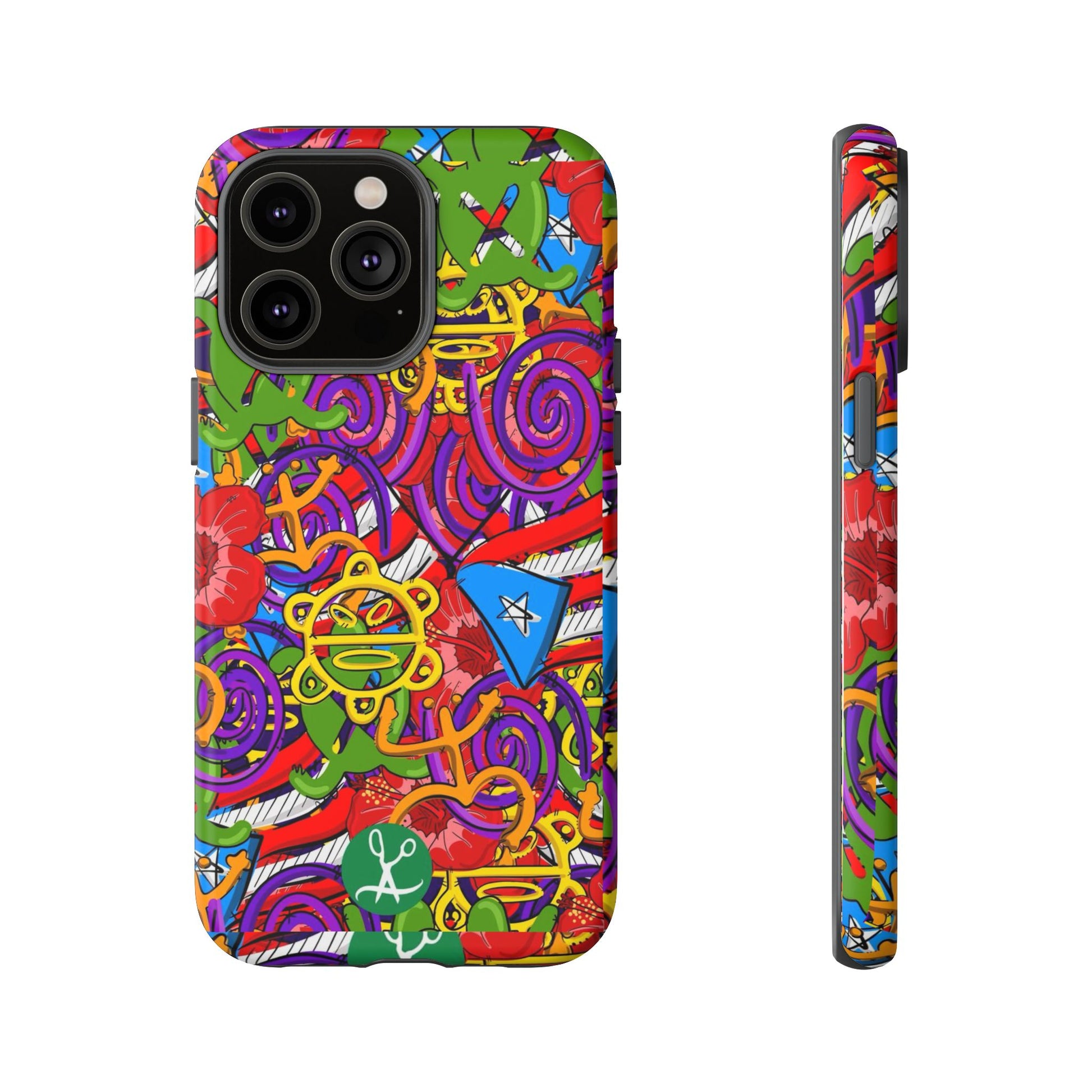 Puerto Rico Taino Tribal Art Tough Cases for iPhones, Samsung, and Pixel