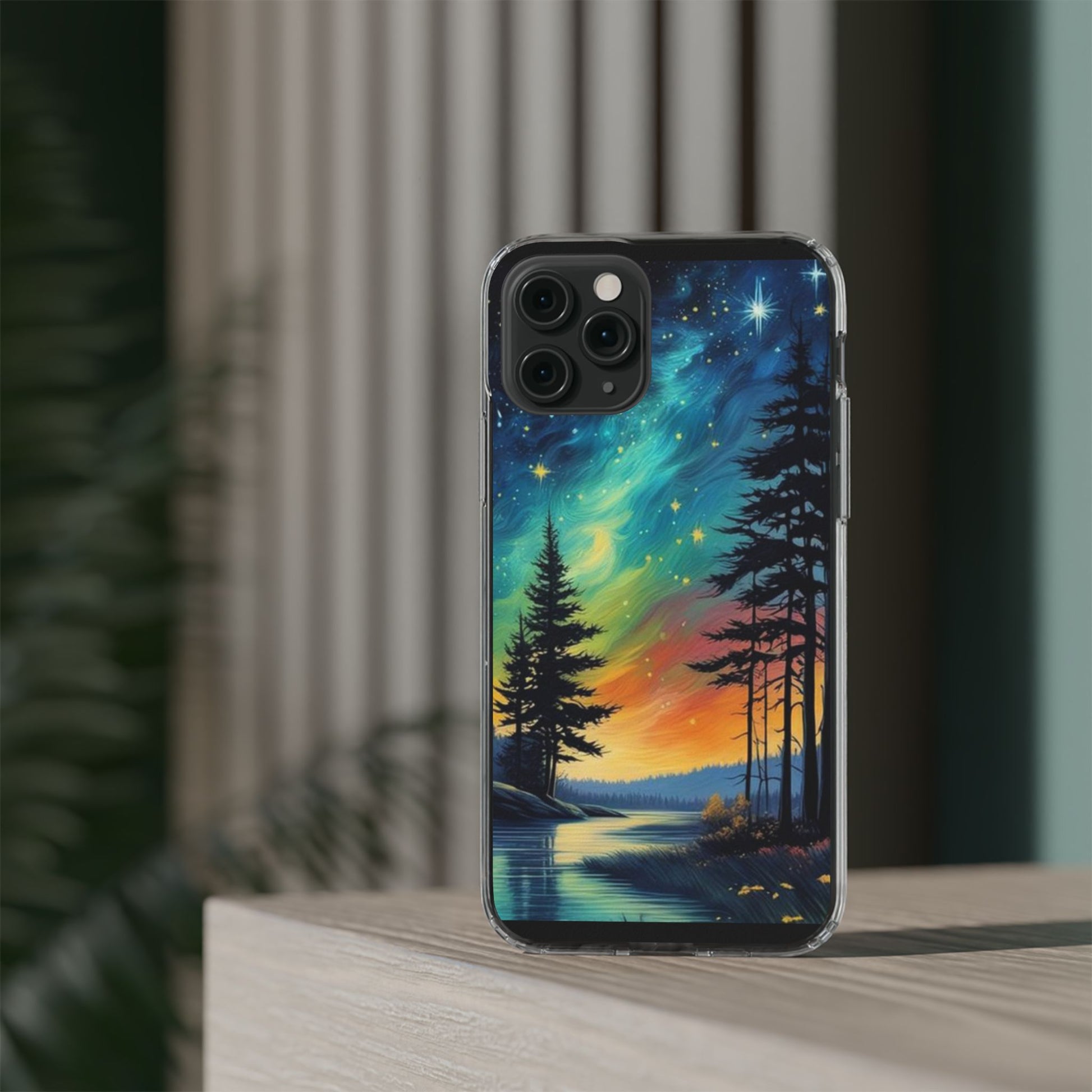 Starry Night Style Forest Art Iphone, Samsung case