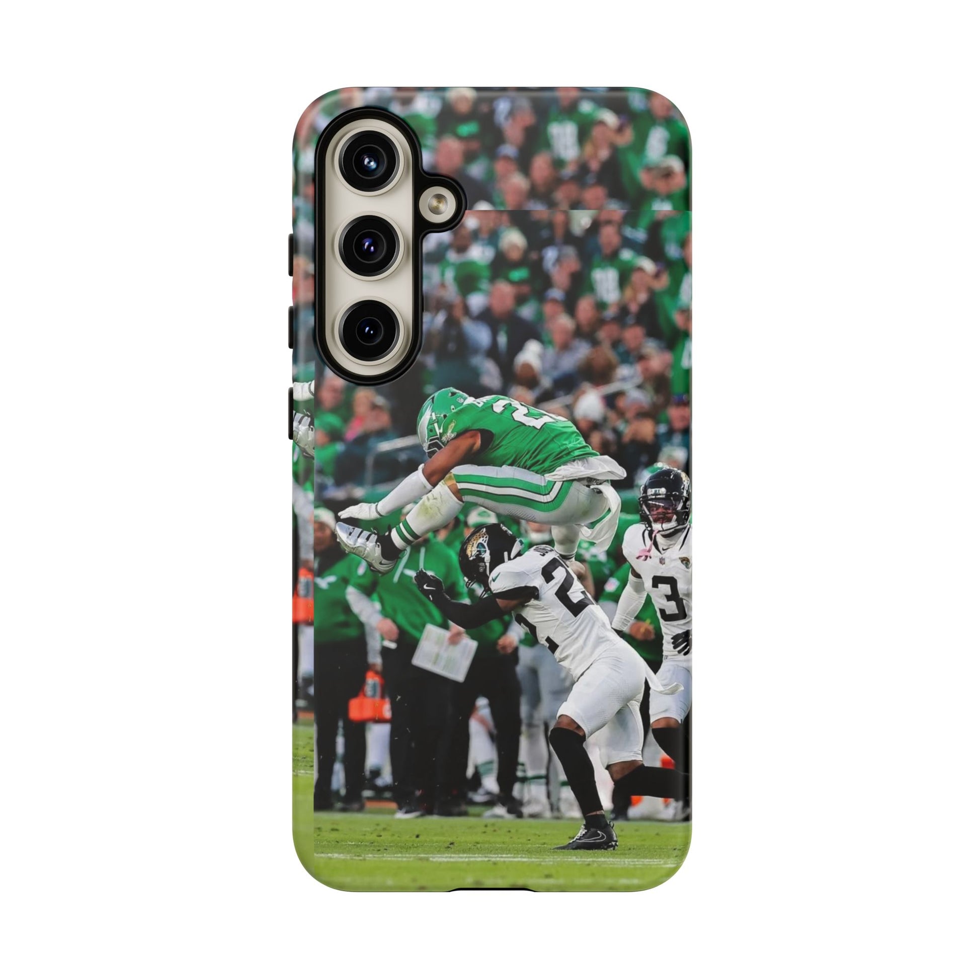 Saquon Barkley The Huddle Eagles Football Tough Cases for iPhones, Samsung, and Pixel
