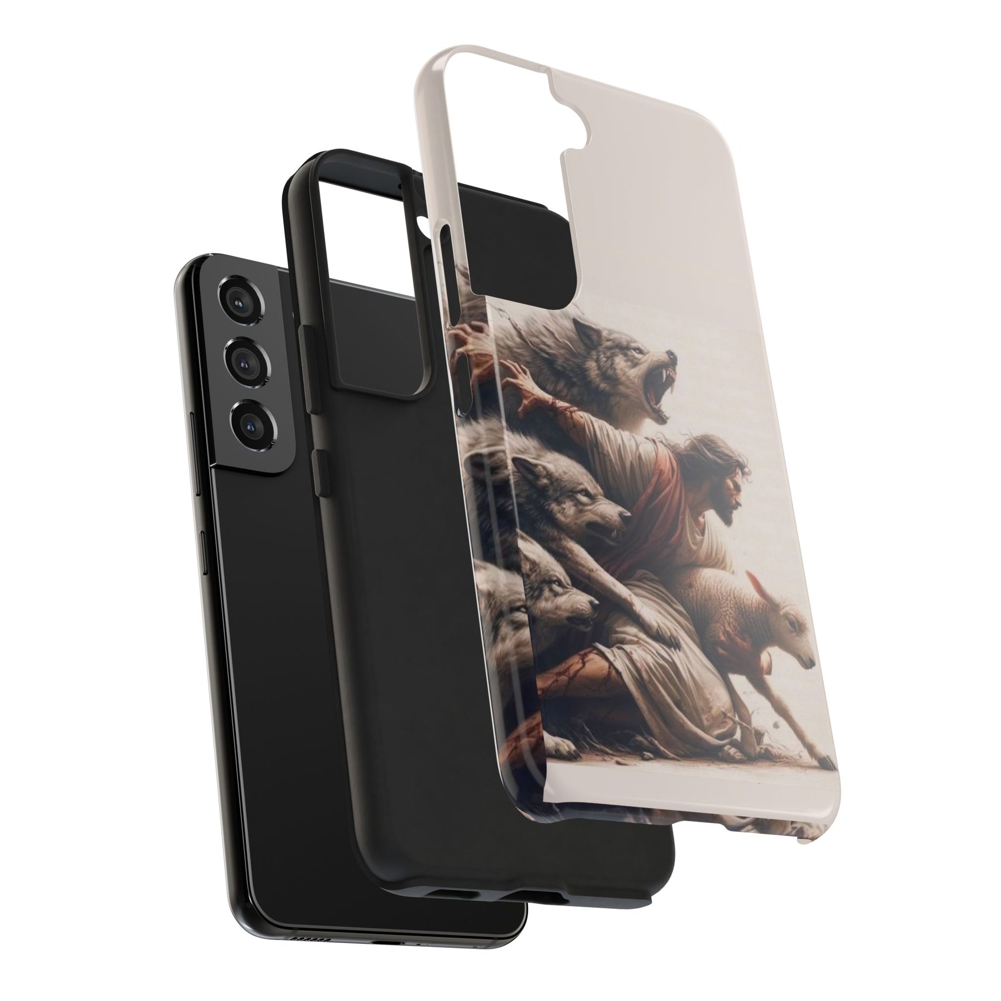 Jesus x Wolves Christian Themed Tough Phone Cases for Iphones & Samsung Phones