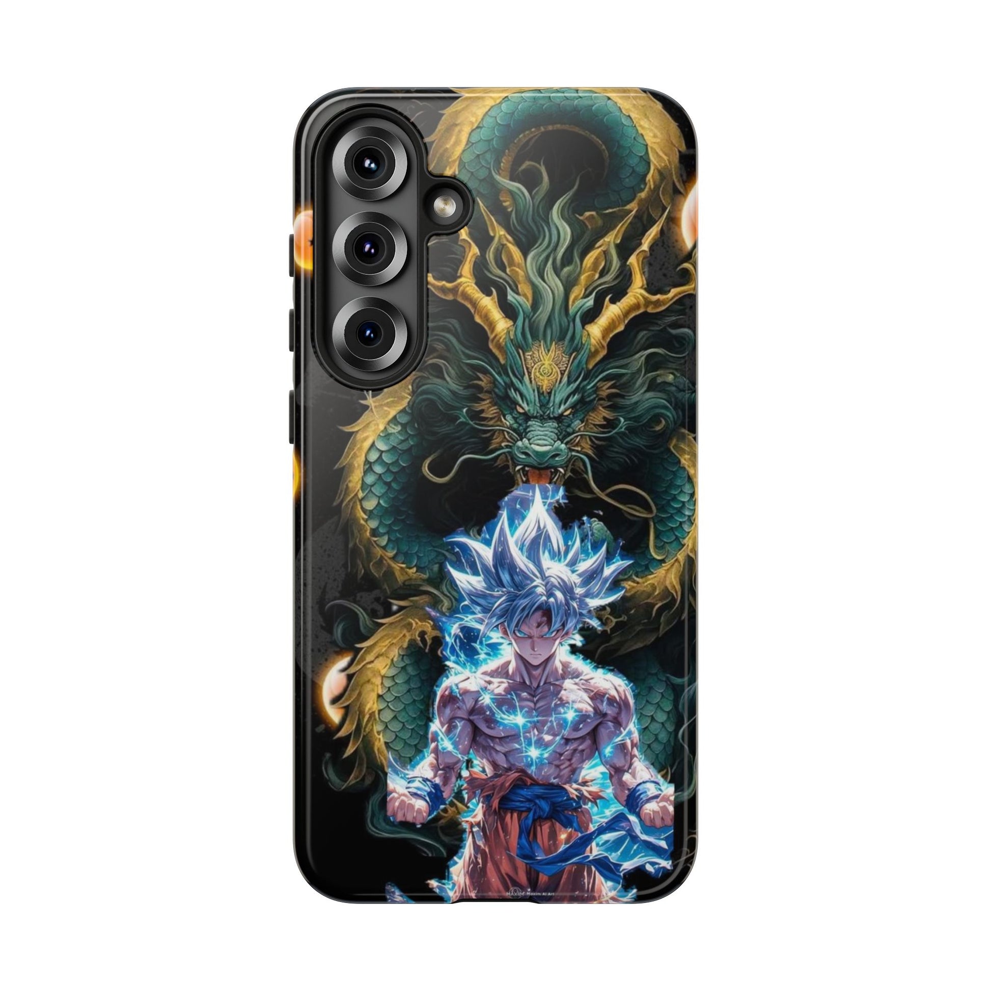 Anime Goku x Shenron Dragonball Z Tough Cases for iPhones, Samsung, and Pixel
