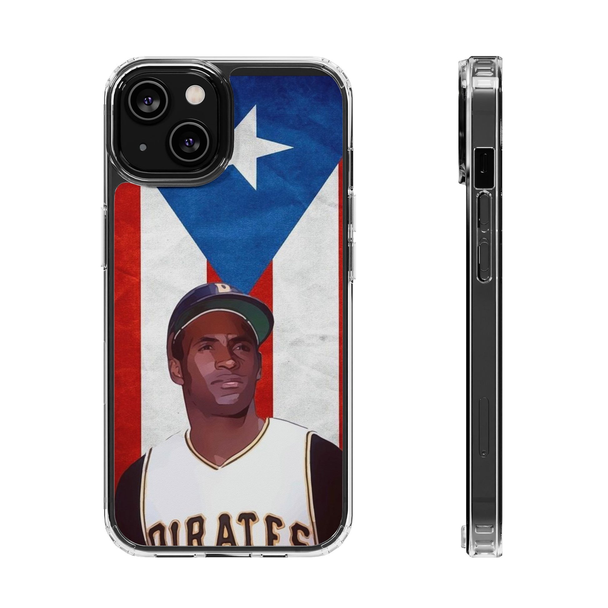 Puerto Rican Baseball Legend Clemente inspired Protective Iphone, Samsung case
