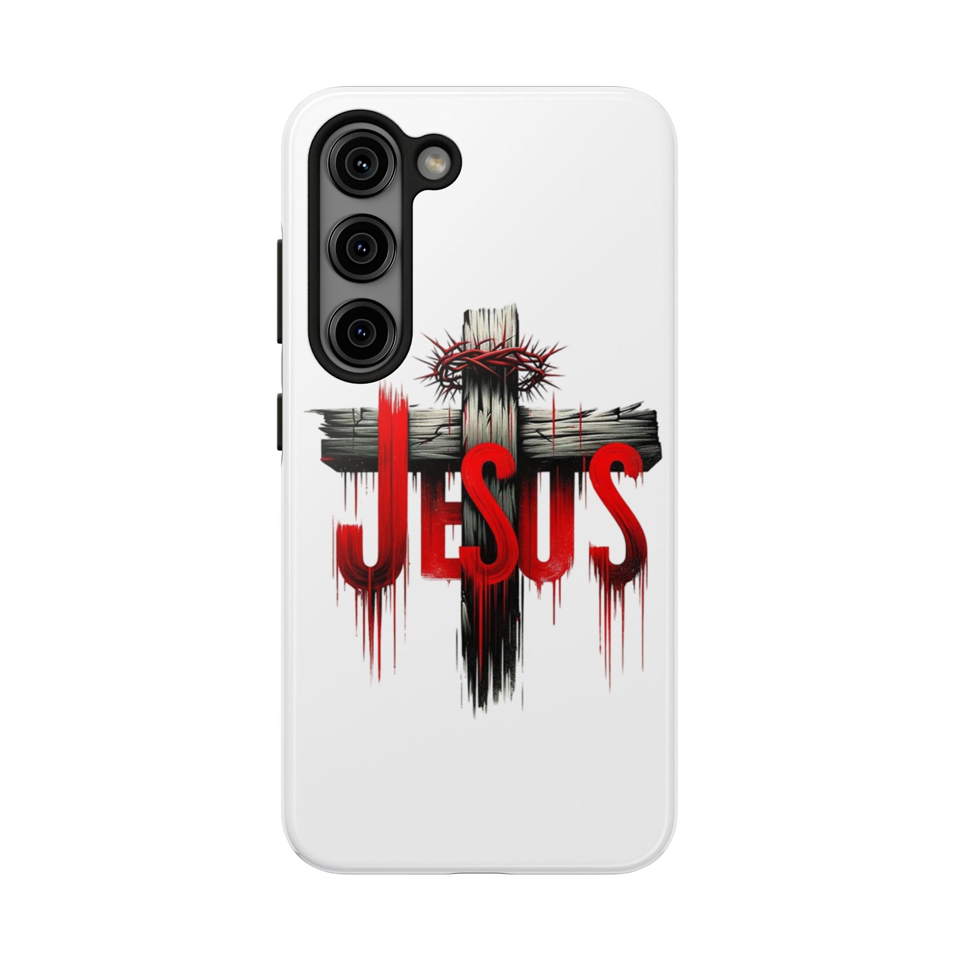 Jesus Cross and Crown Christian Theme Phone Cases for iPhones & Samsung Phones