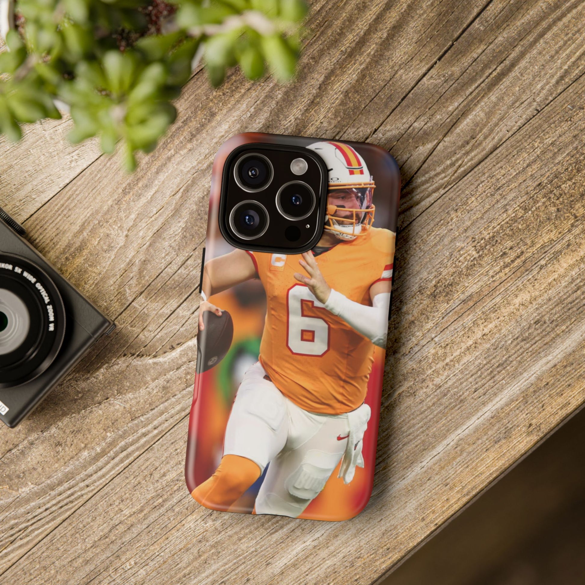 Tampa Bay Buccaneers Baker Mayfield Football Tough Cases for iPhones, Samsung, and Pixel