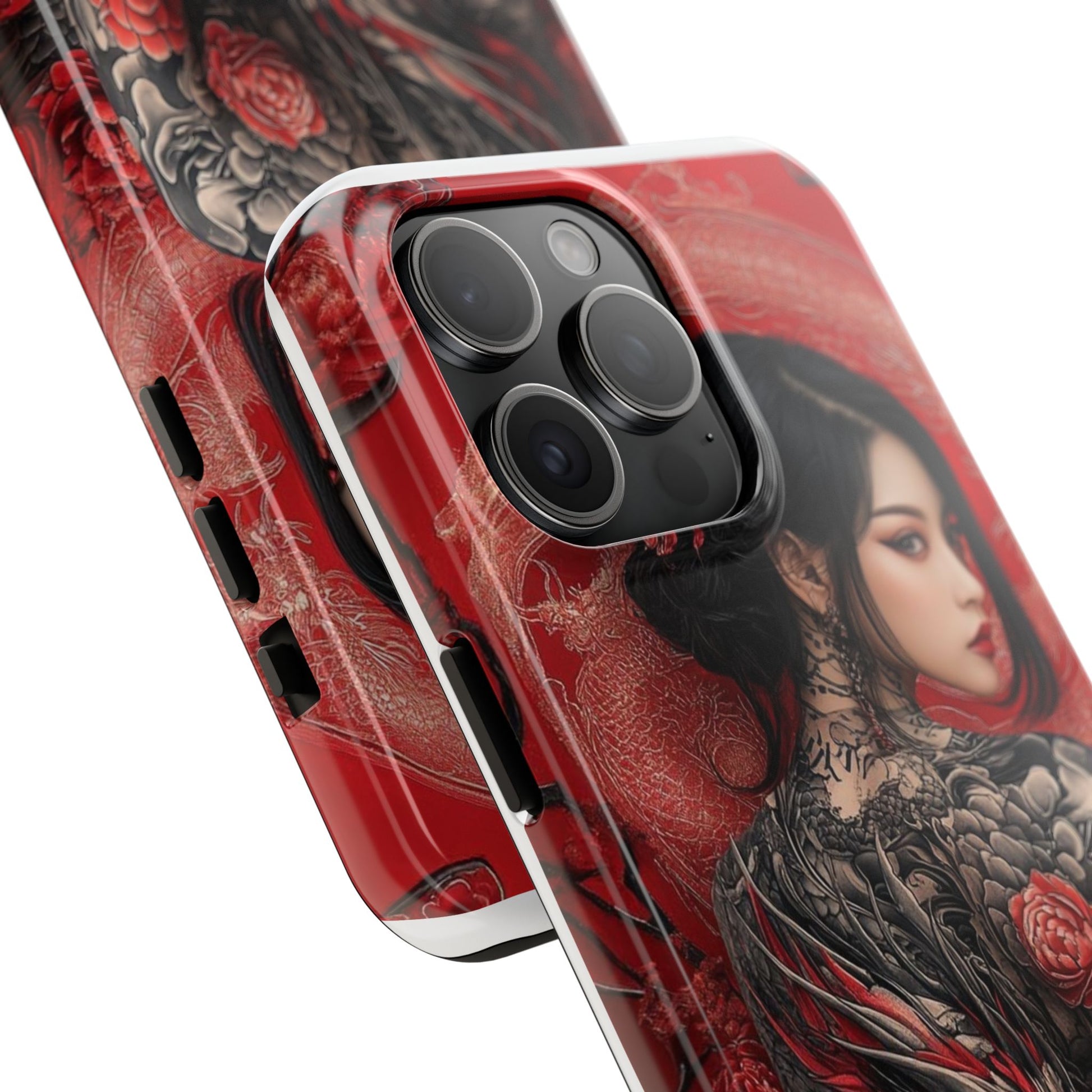 Japanese Geisha Tattooed Girl Phone Cases for Iphones & Samsung Durable