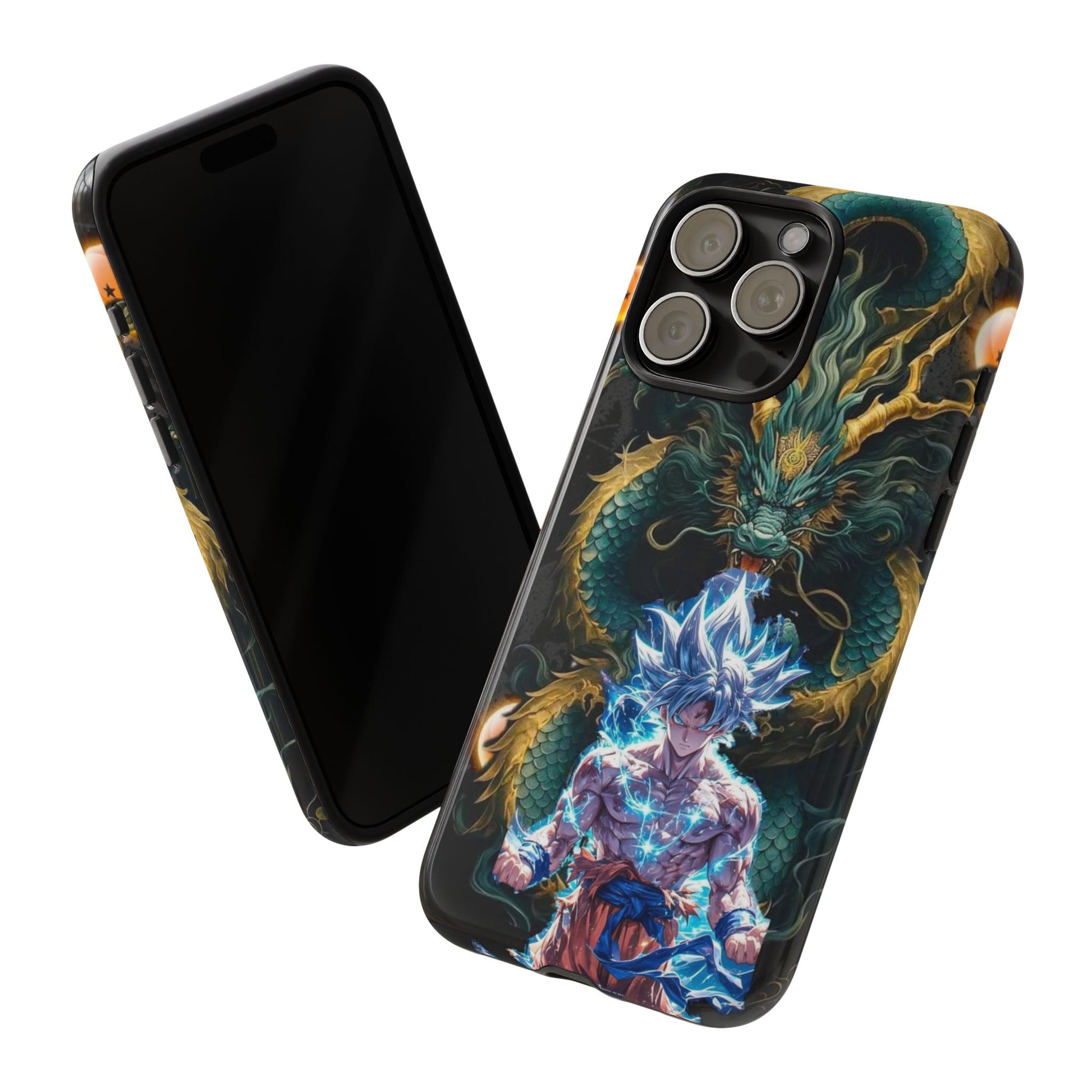 Anime Goku x Shenron Dragonball Z Tough Cases for iPhones, Samsung, and Pixel