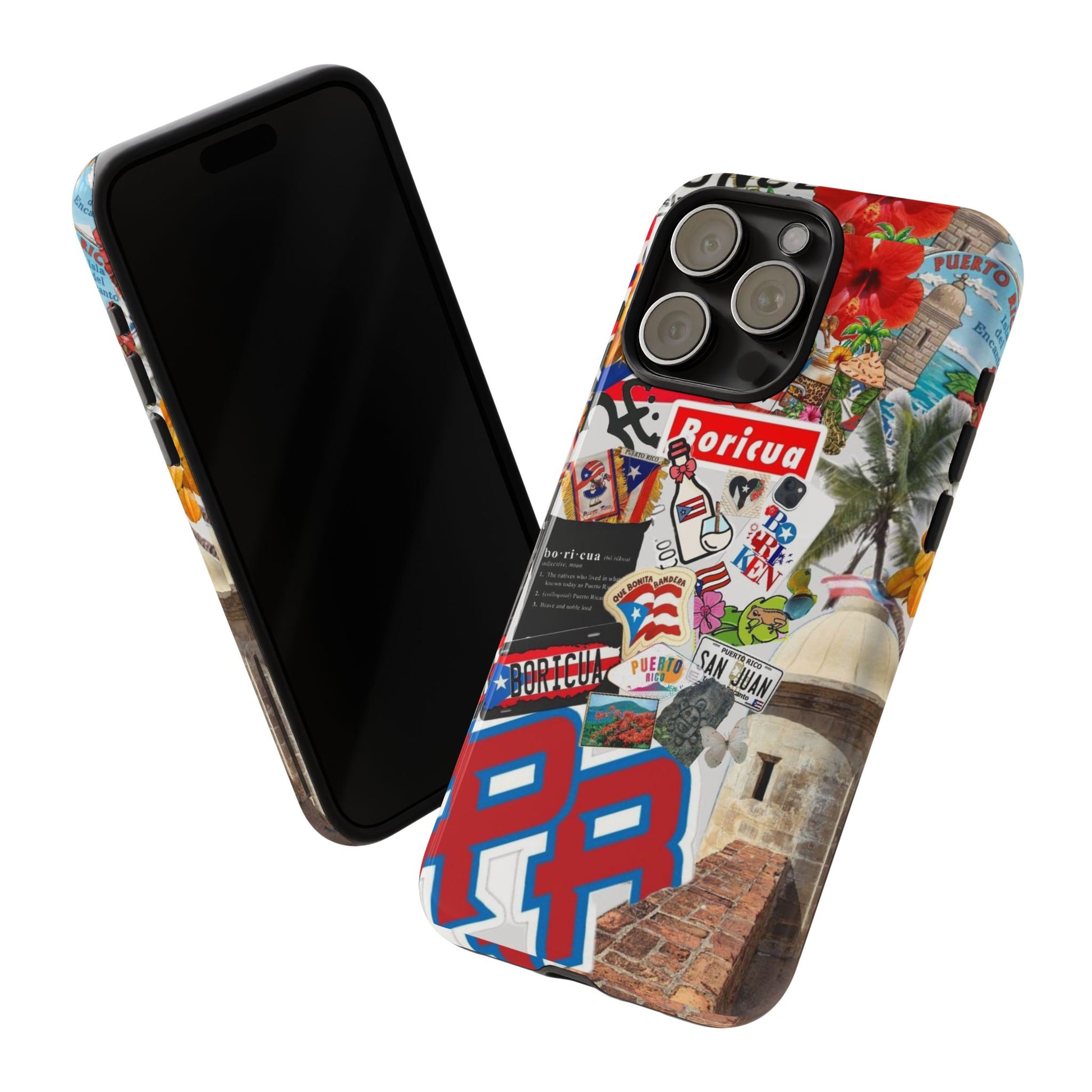 Puerto Rico Boricua Art Tough Cases for iPhones, Samsung, and Pixel