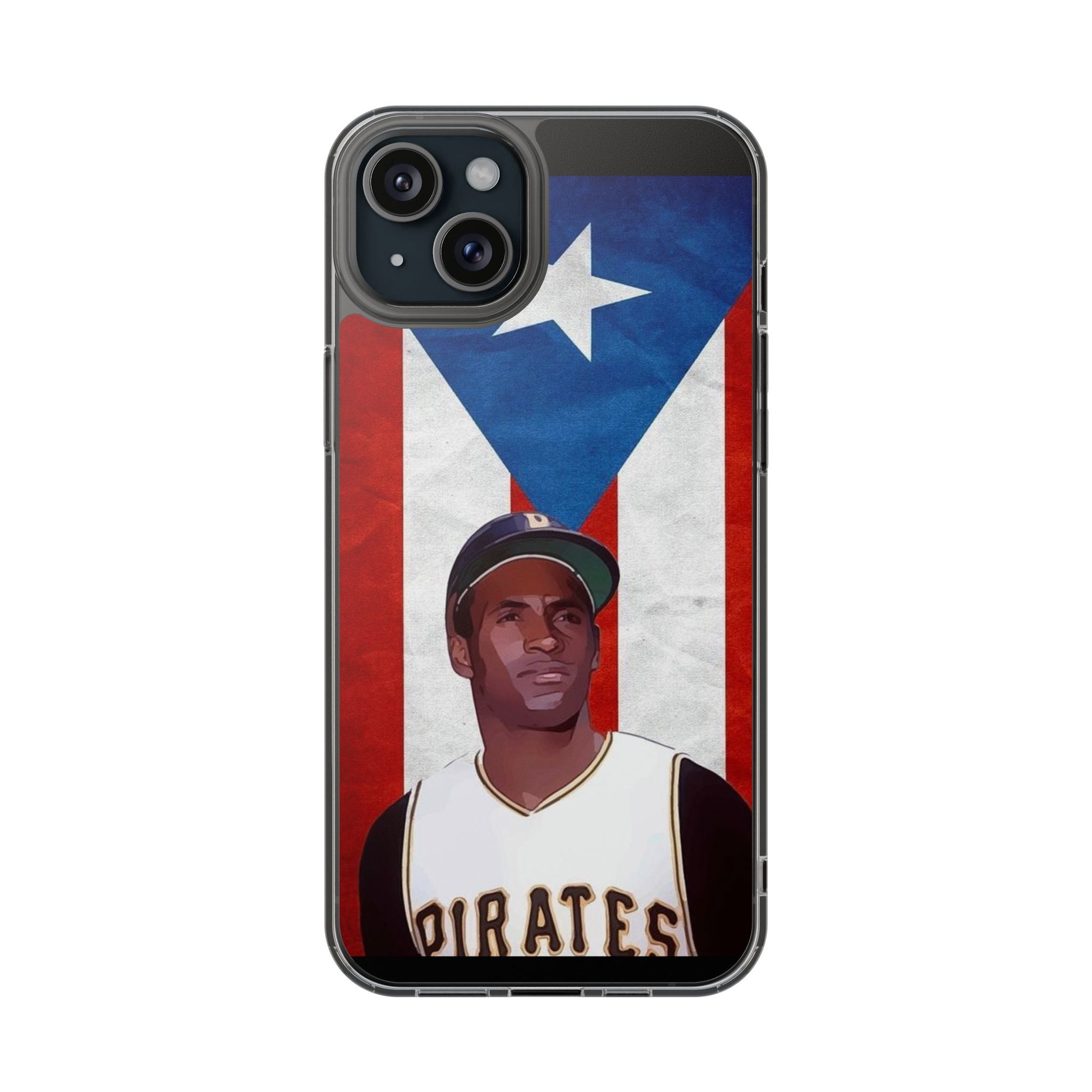 Puerto Rican Baseball Legend Clemente inspired Protective Iphone, Samsung case