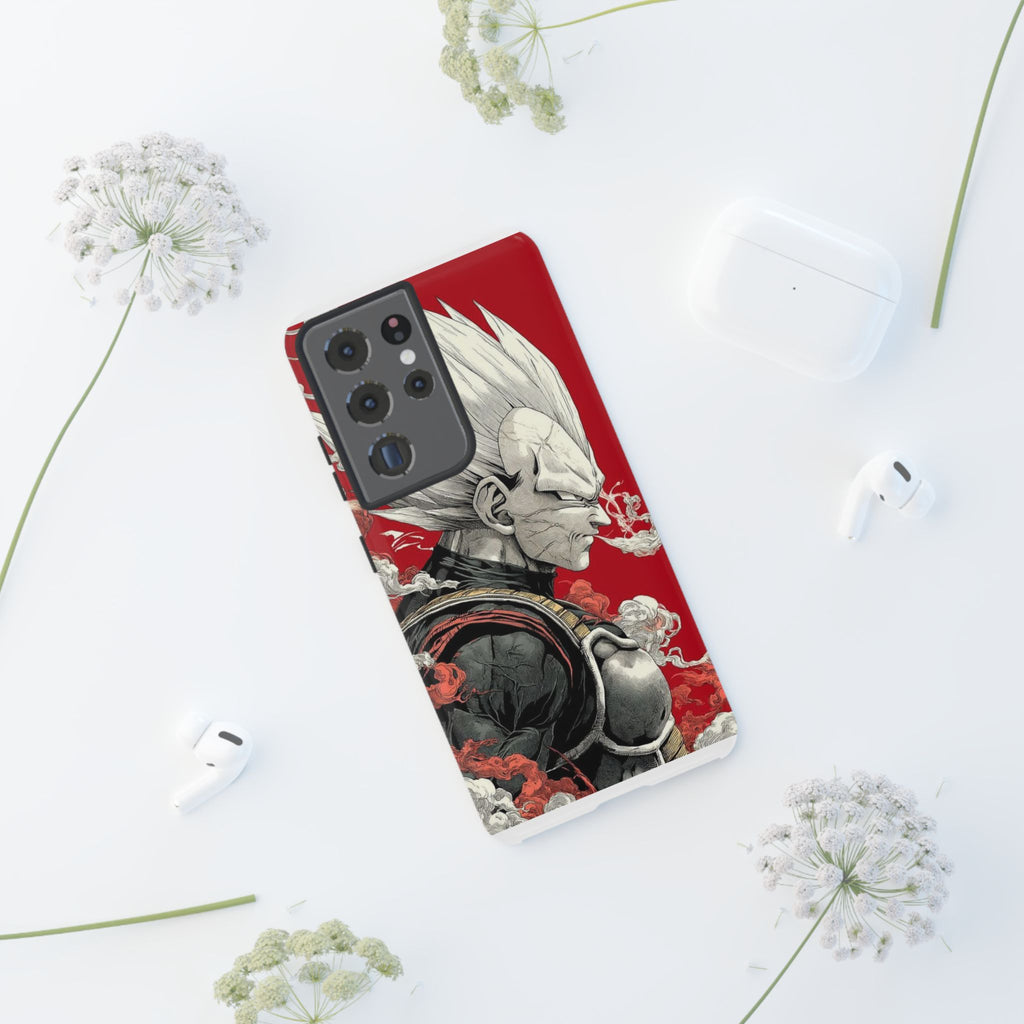 Dragon Ball Z Vegeta Anime Tough Cases for iPhones, Samsung, and Pixel