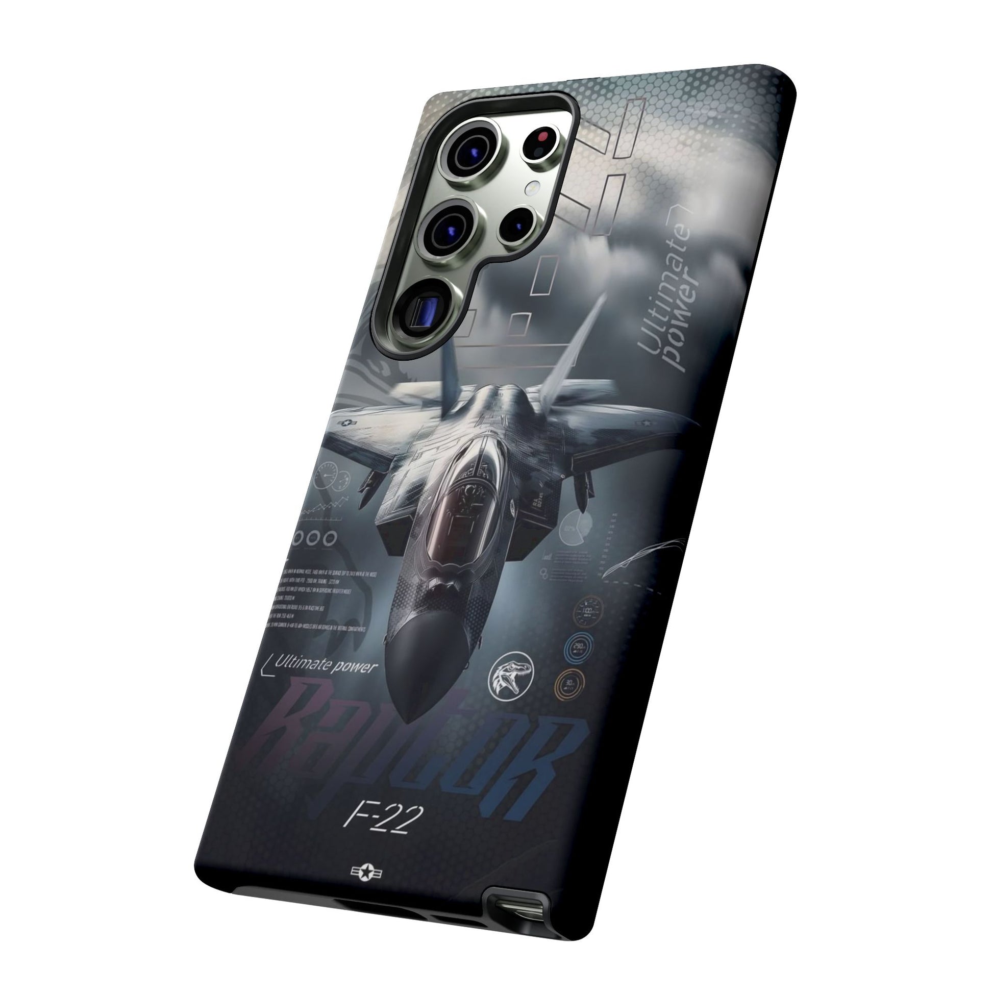 F-22 Raptor Fighter Jet Tough Cases for iPhones, Samsung, and Pixel