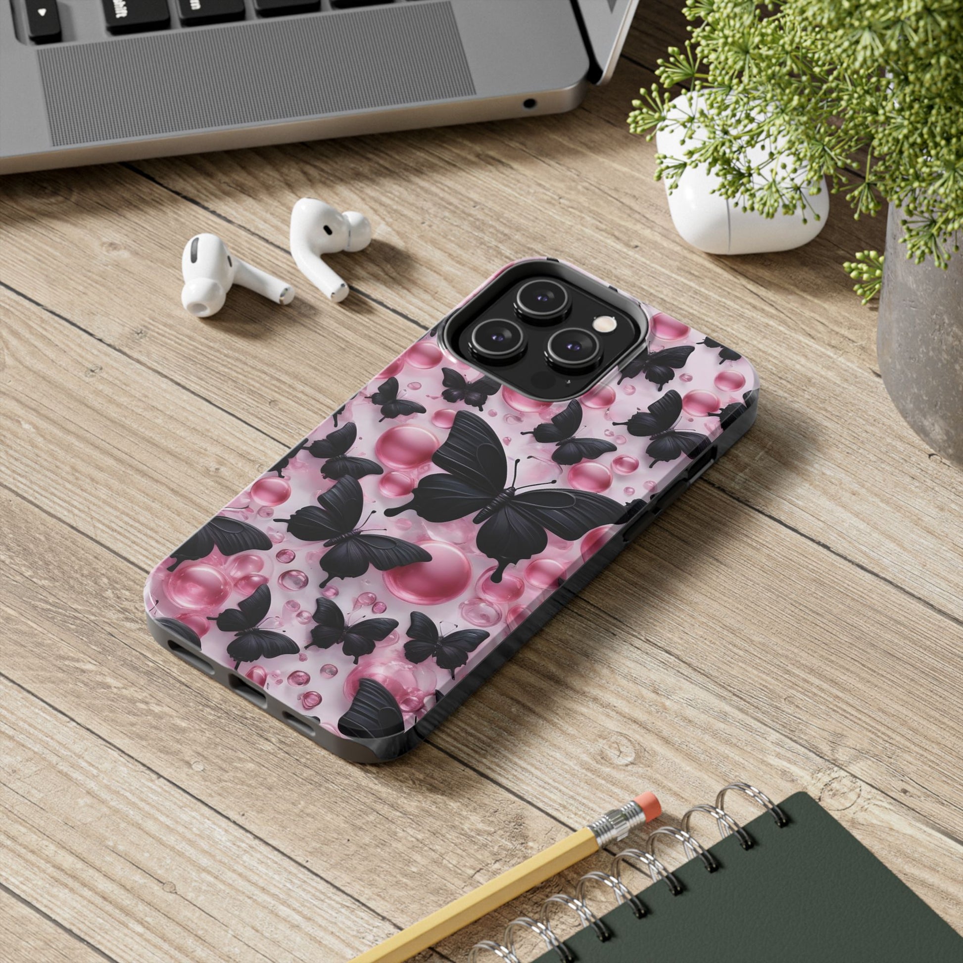 Pearls and Butterflies Theme Phone Cases for iPhones & Samsung Phones