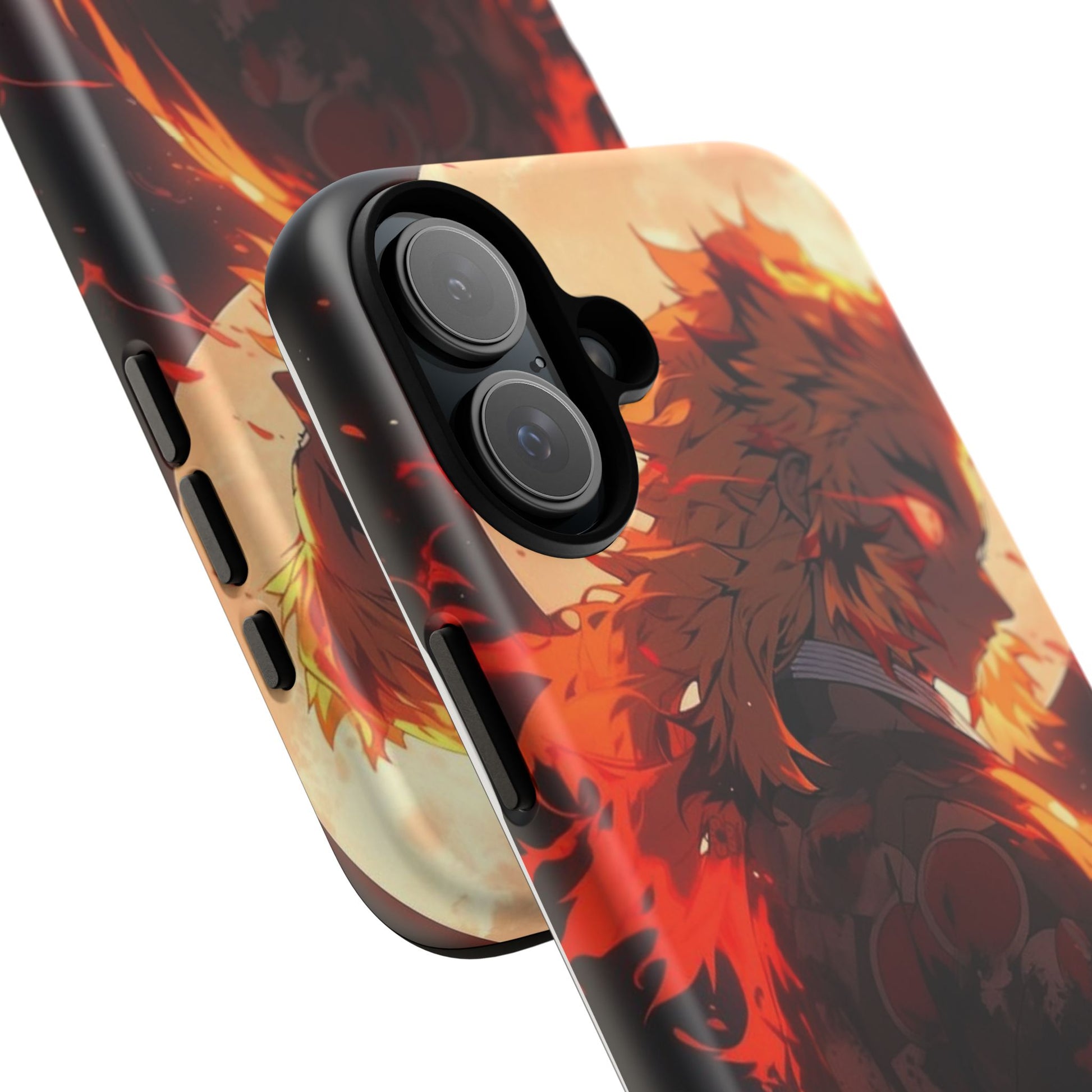 Demon Sl;ayer Rengoku Anime Phone Case, Tough Cases for iPhones, Samsung, and Pixel