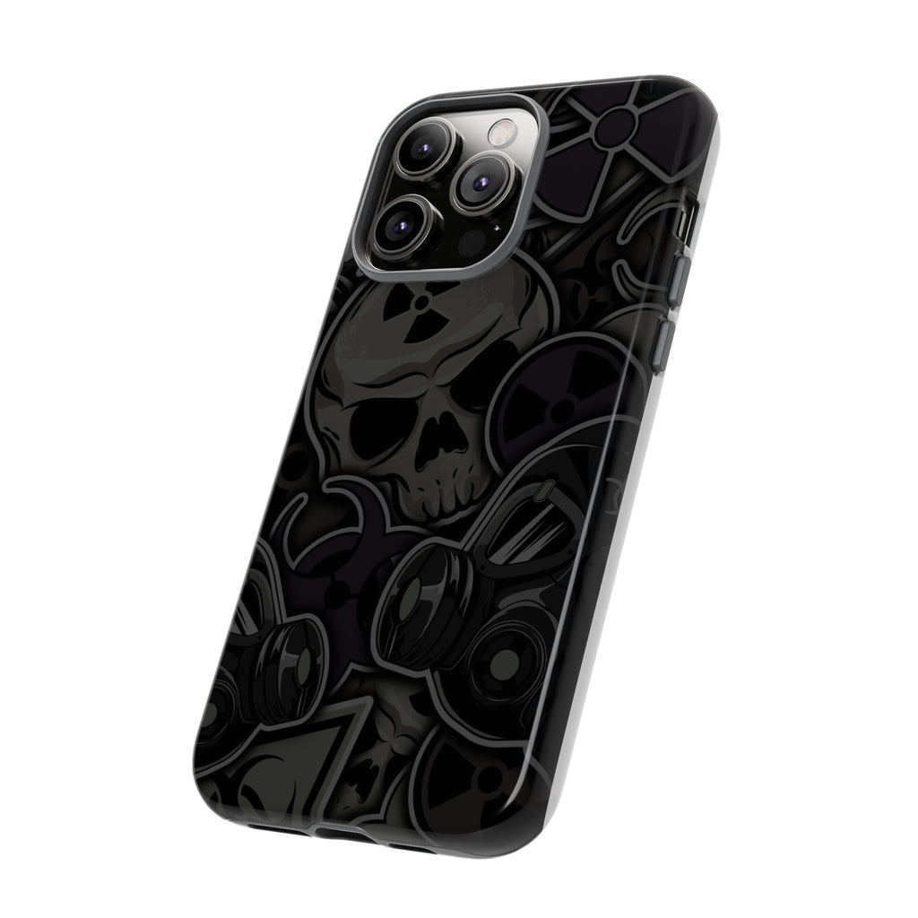 Tough Cases Phone Case, Edgy Skull Design Phone Cover, Gothic Cell Phone Shell