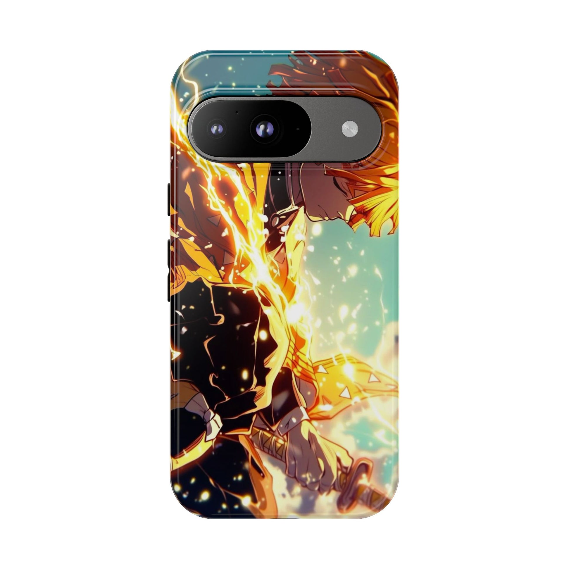 Demon Slayer Zenitsu Anime Theme Phone Case, Tough Cases for iPhones, Samsung, and Pixel
