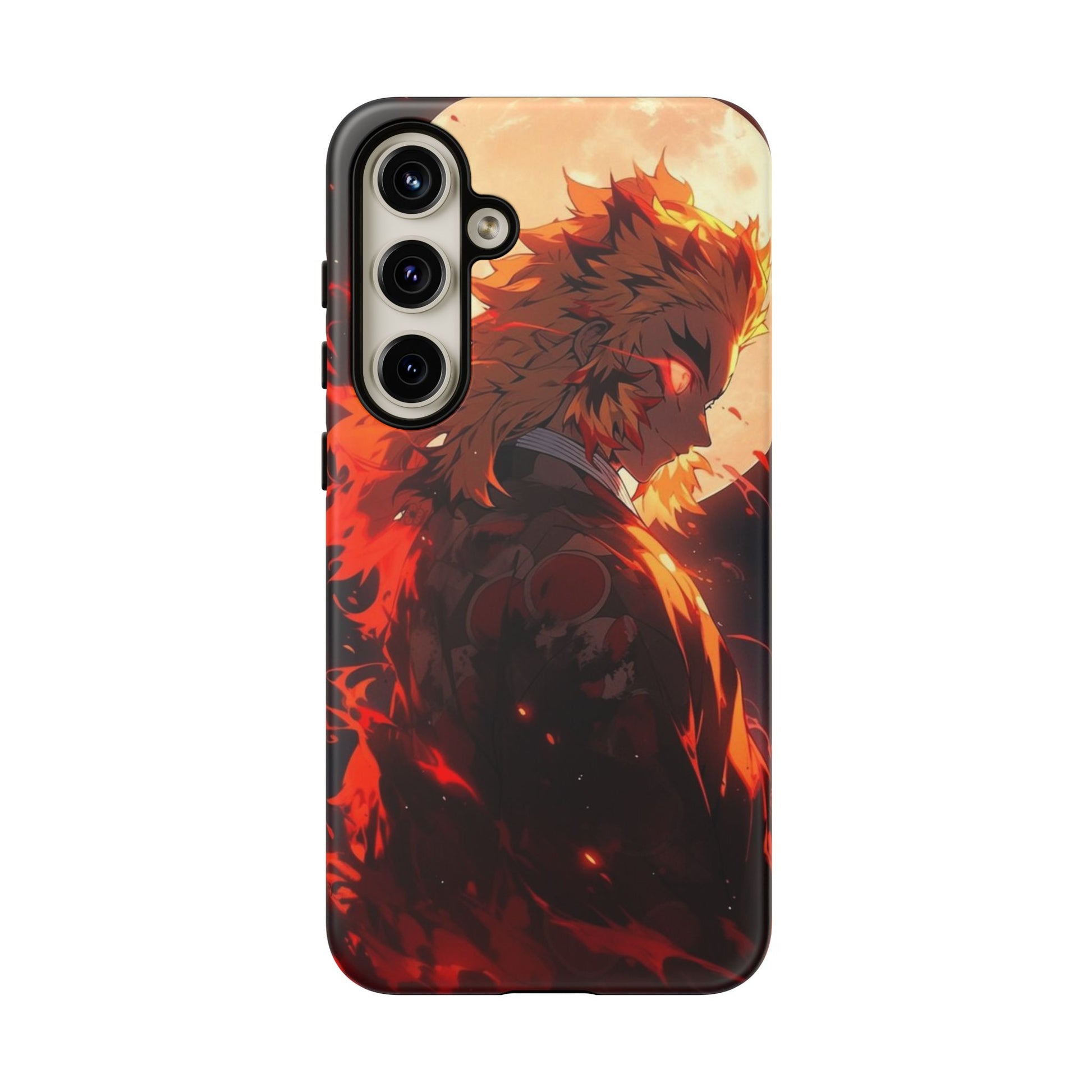 Demon Sl;ayer Rengoku Anime Phone Case, Tough Cases for iPhones, Samsung, and Pixel