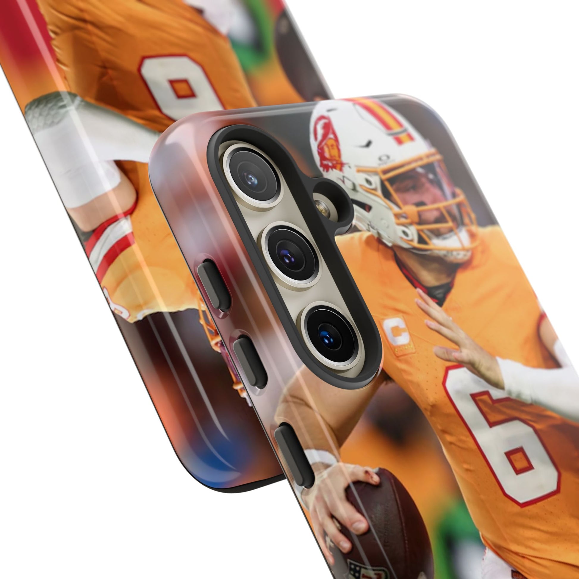Tampa Bay Buccaneers Baker Mayfield Football Tough Cases for iPhones, Samsung, and Pixel
