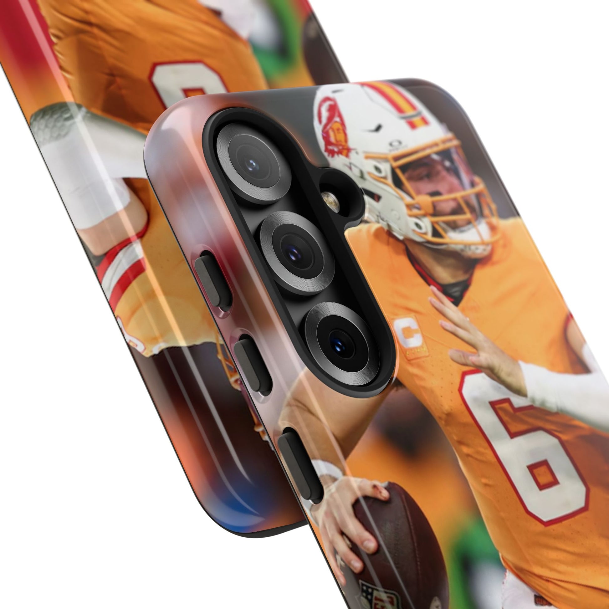 Tampa Bay Buccaneers Baker Mayfield Football Tough Cases for iPhones, Samsung, and Pixel