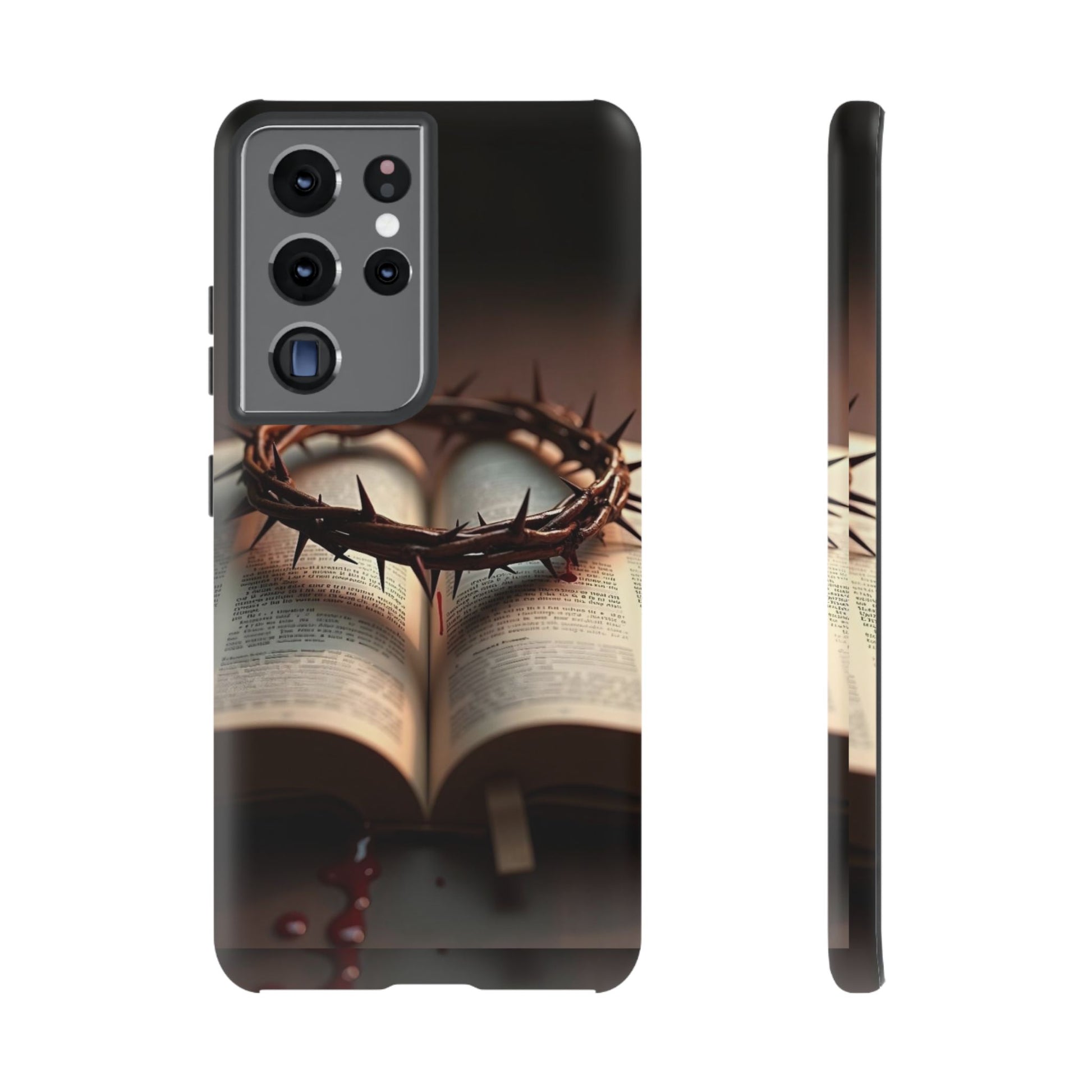 Crown of Thorns and Bible Christian Tough Cases for iPhones, Samsung, and Pixel
