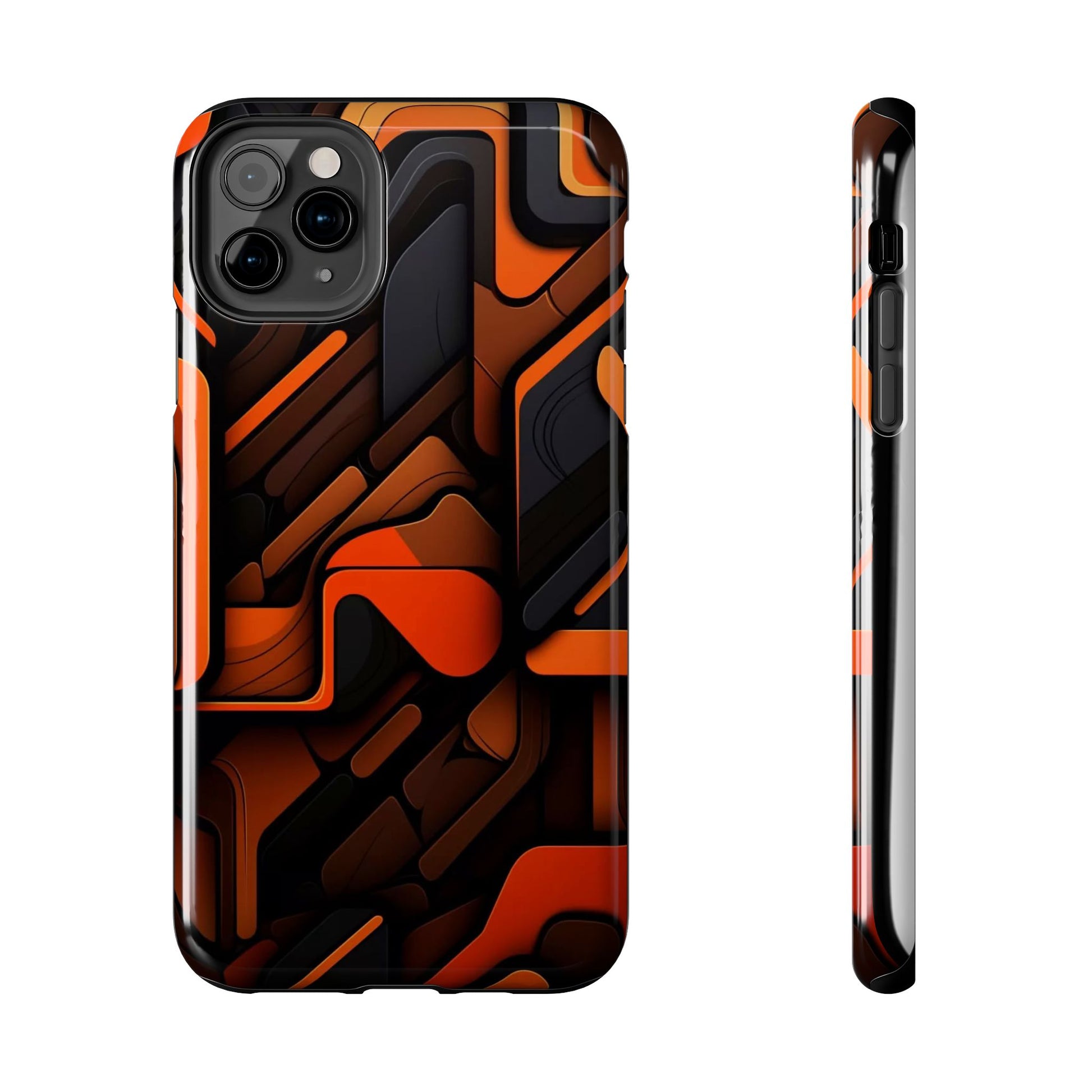 Orange Abstract Art Design Phone Case for Select iPhones & Samsung Galaxy Phones