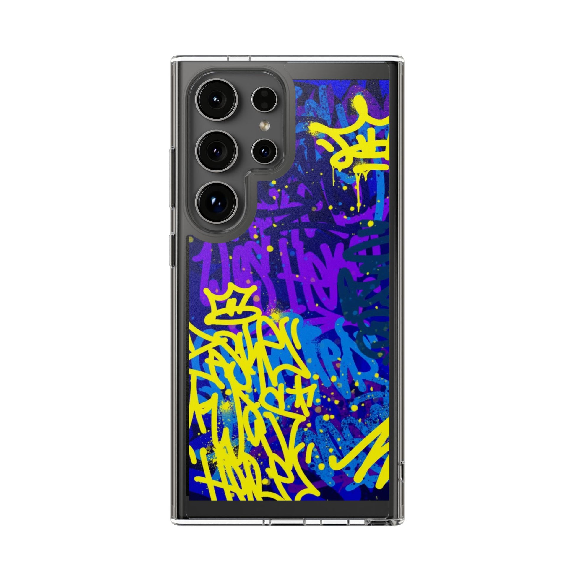 Phone Case, Graffiti Hip Hop Design for Select Iphones and Samsung, Clear Cover,