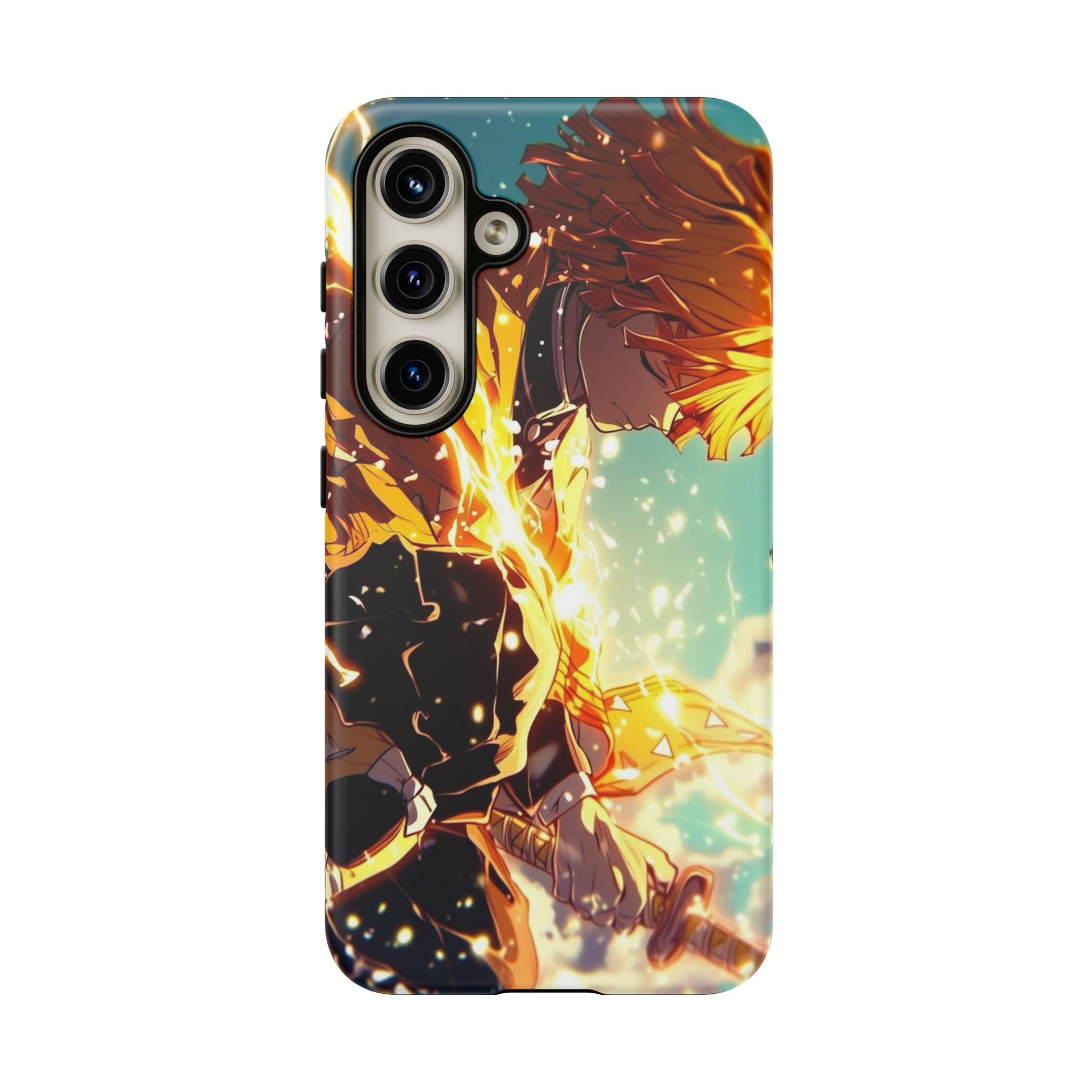 Demon Slayer Zenitsu Anime Theme Phone Case, Tough Cases for iPhones, Samsung, and Pixel