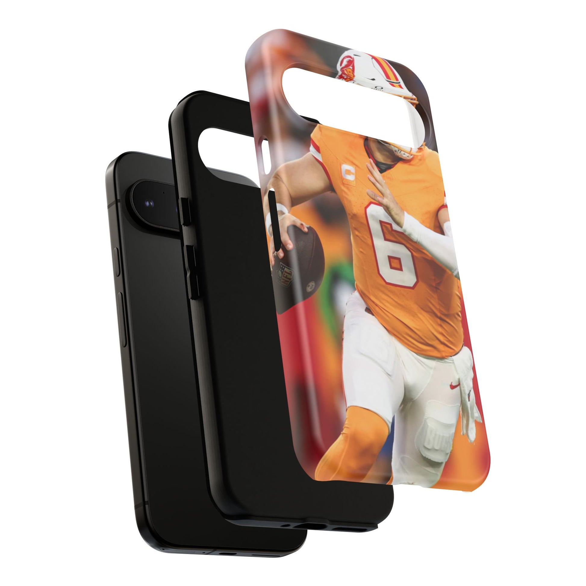 Tampa Bay Buccaneers Baker Mayfield Football Tough Cases for iPhones, Samsung, and Pixel