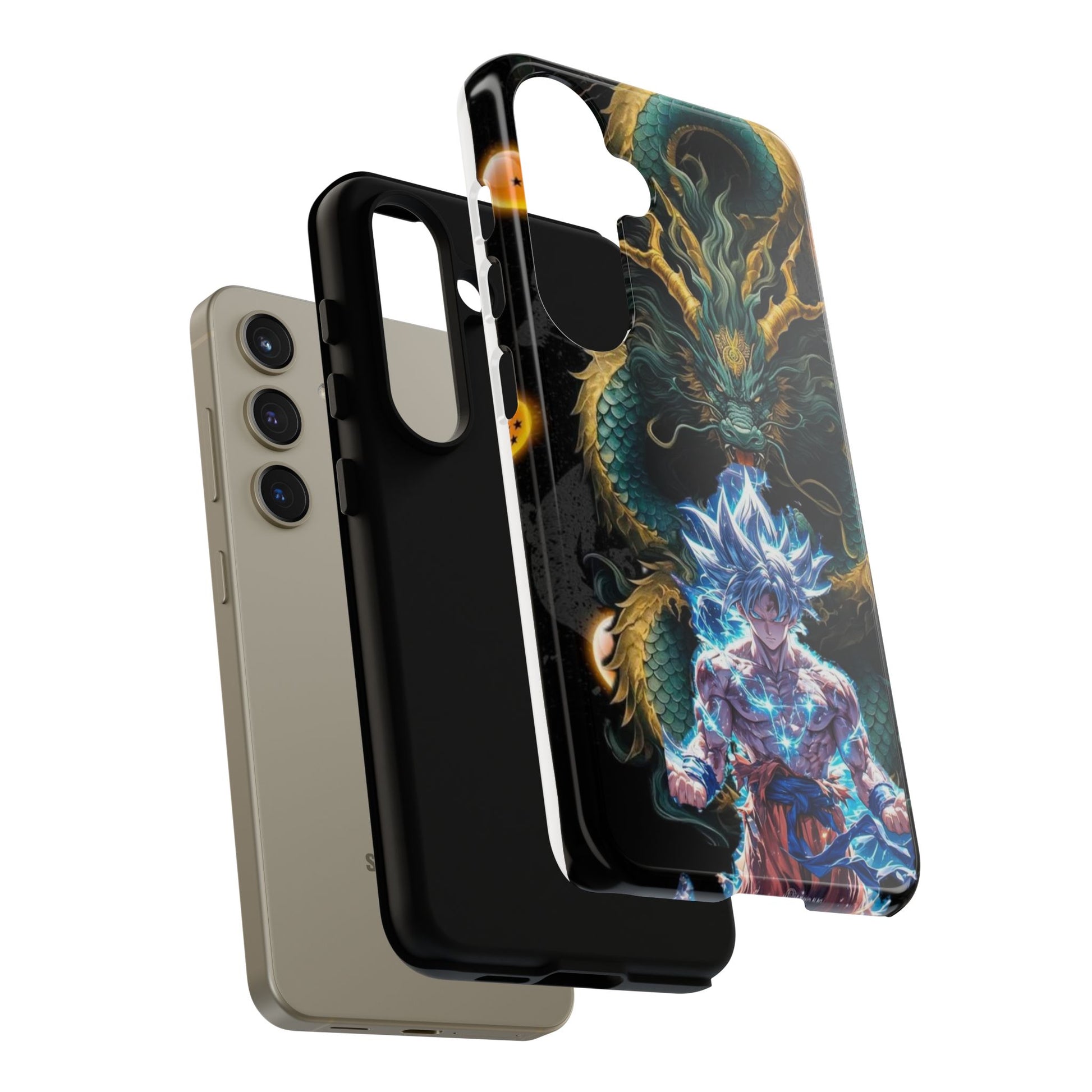 Anime Goku x Shenron Dragonball Z Tough Cases for iPhones, Samsung, and Pixel