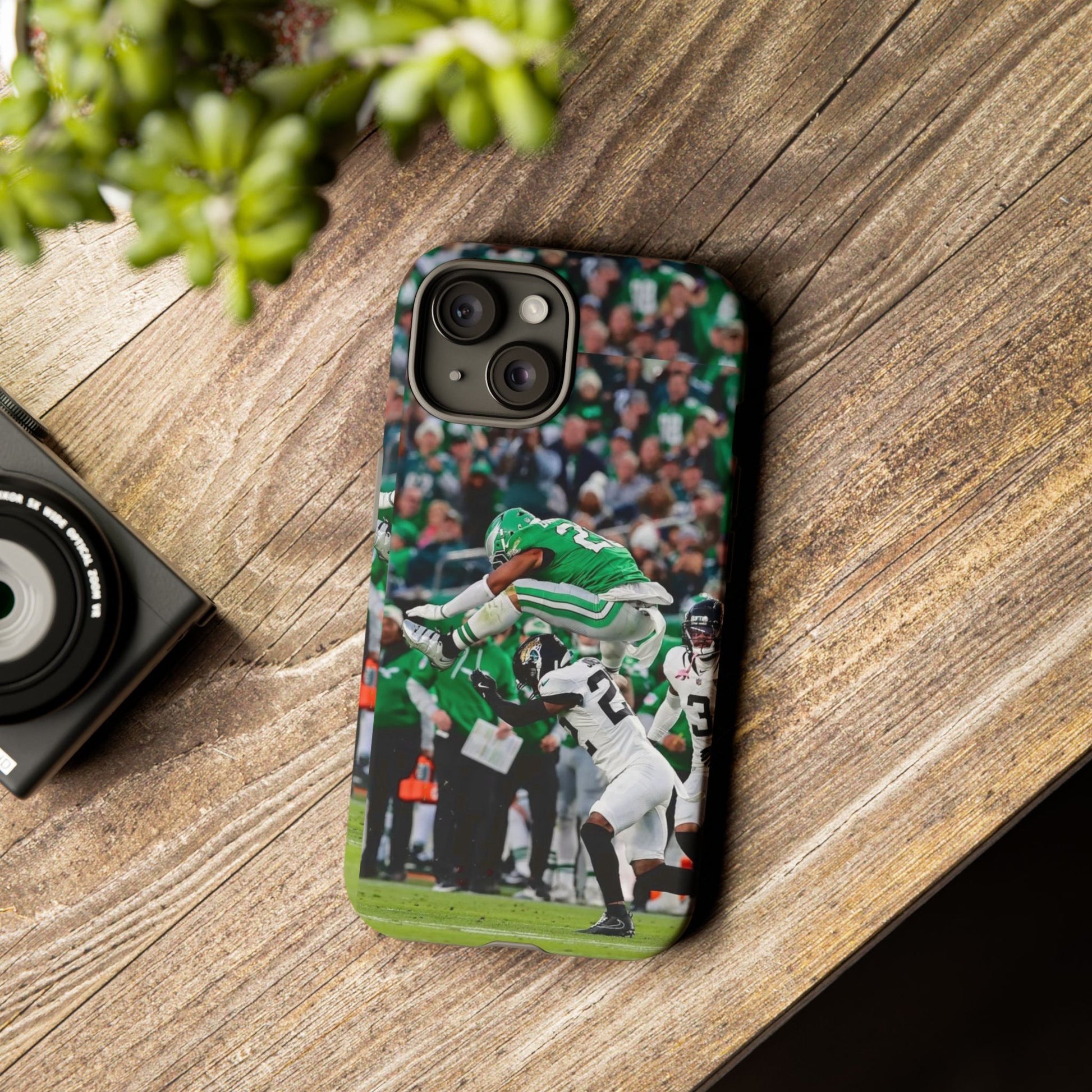 Saquon Barkley The Huddle Eagles Football Tough Cases for iPhones, Samsung, and Pixel