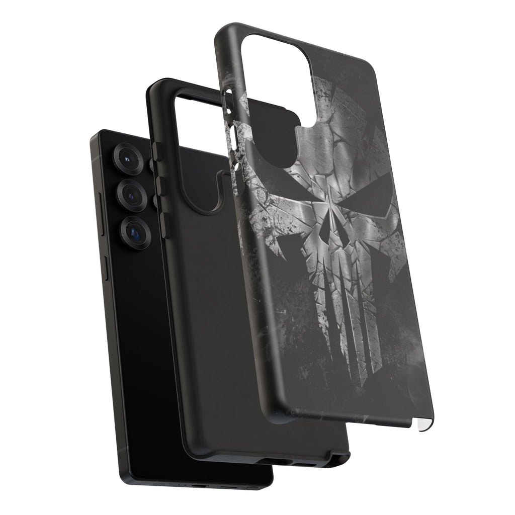 The Punisher Logo Art Tough Cases for iPhones, Samsung, and Pixel
