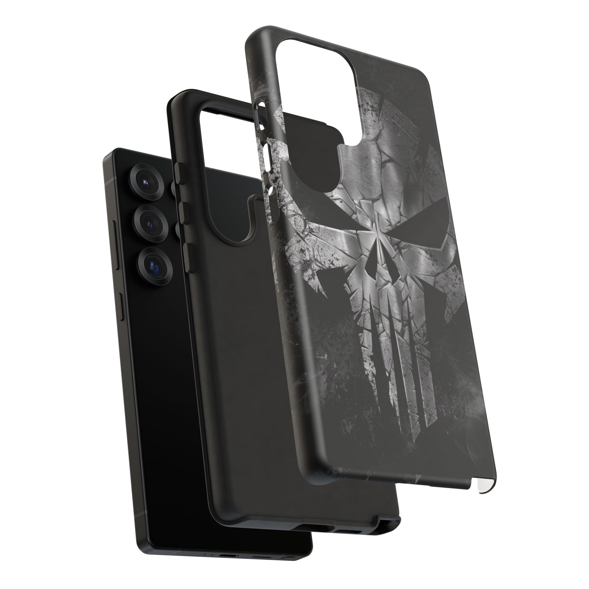 The Punisher Logo Art Tough Cases for iPhones, Samsung, and Pixel