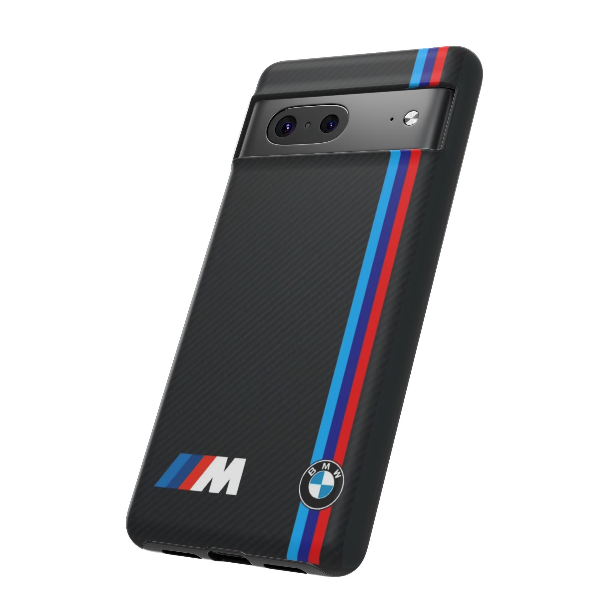 BMW M Stripes Carbon Fiber Design Tough Cases for iPhones, Samsung, and Pixel