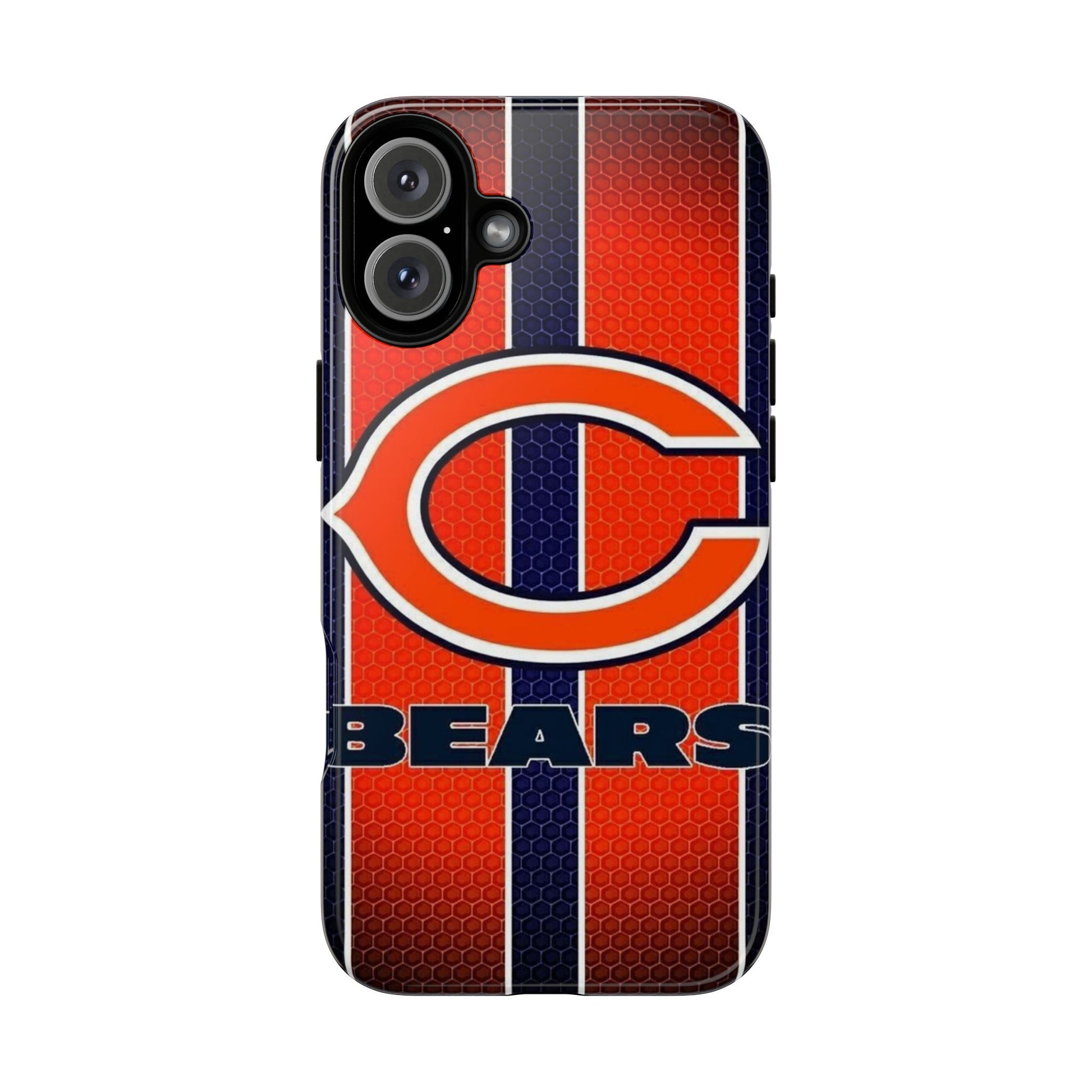 Chicago Bears Stripes Football Phone Case, Tough Cases for iPhones, Samsung, and Pixel