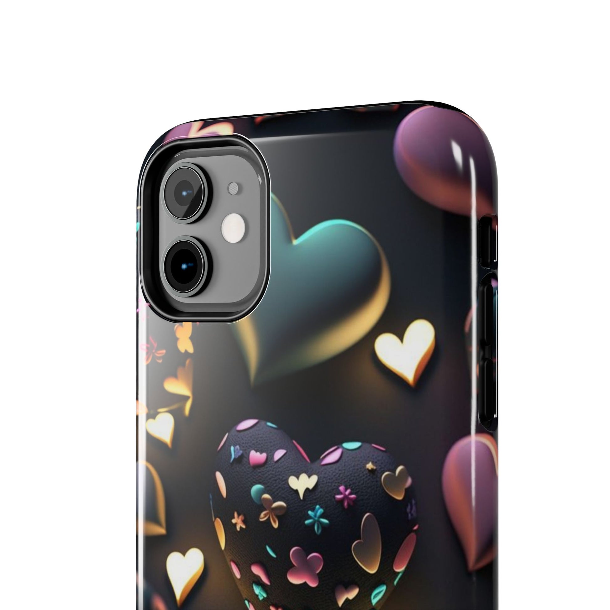 Floating Hearts Themed Tough Phone Cases for Iphones & Samsung Phones