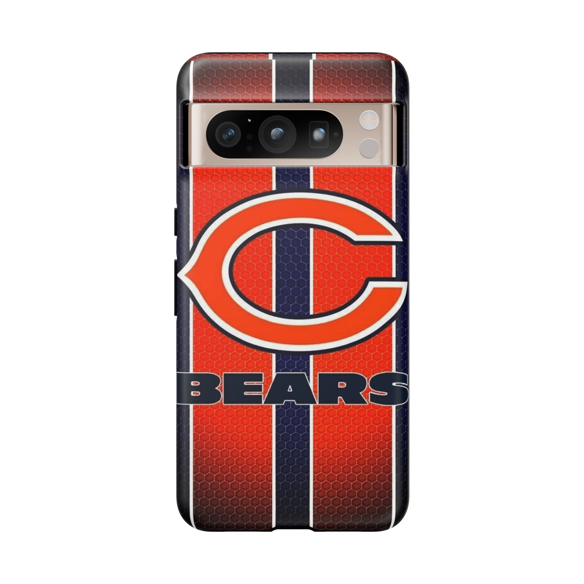Chicago Bears Stripes Football Phone Case, Tough Cases for iPhones, Samsung, and Pixel