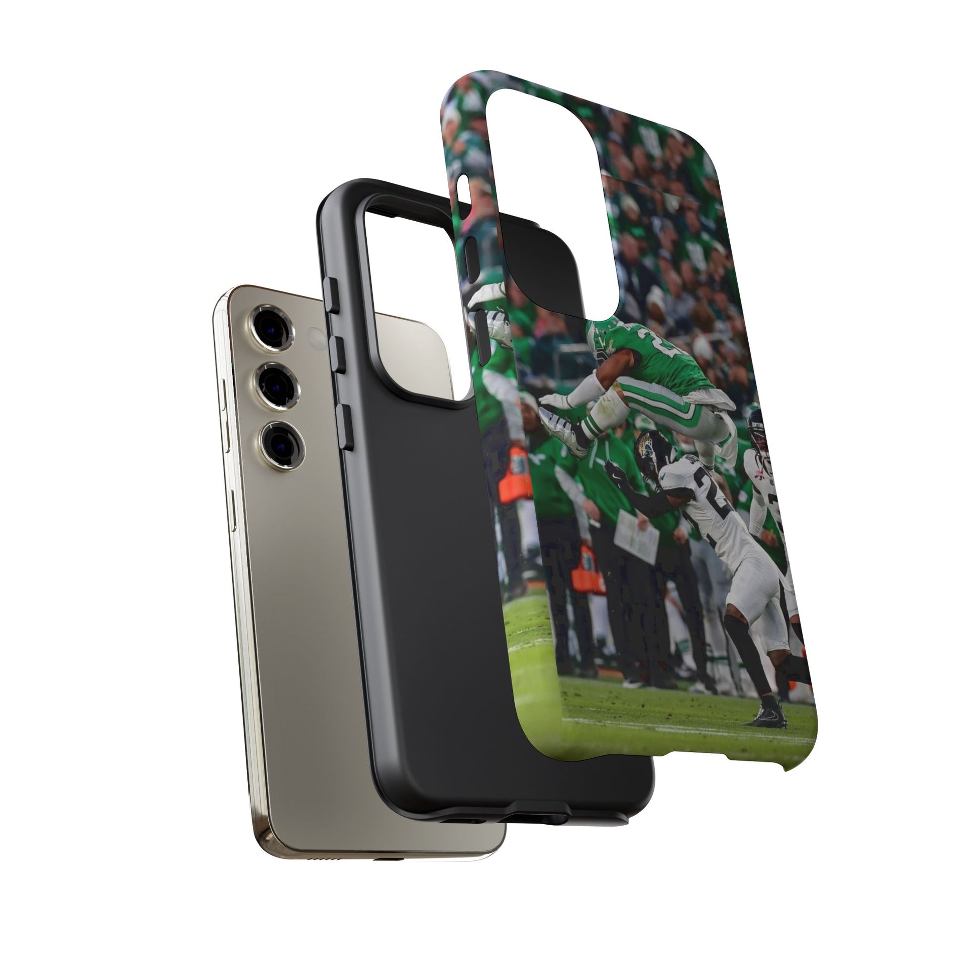 Saquon Barkley The Huddle Eagles Football Tough Cases for iPhones, Samsung, and Pixel