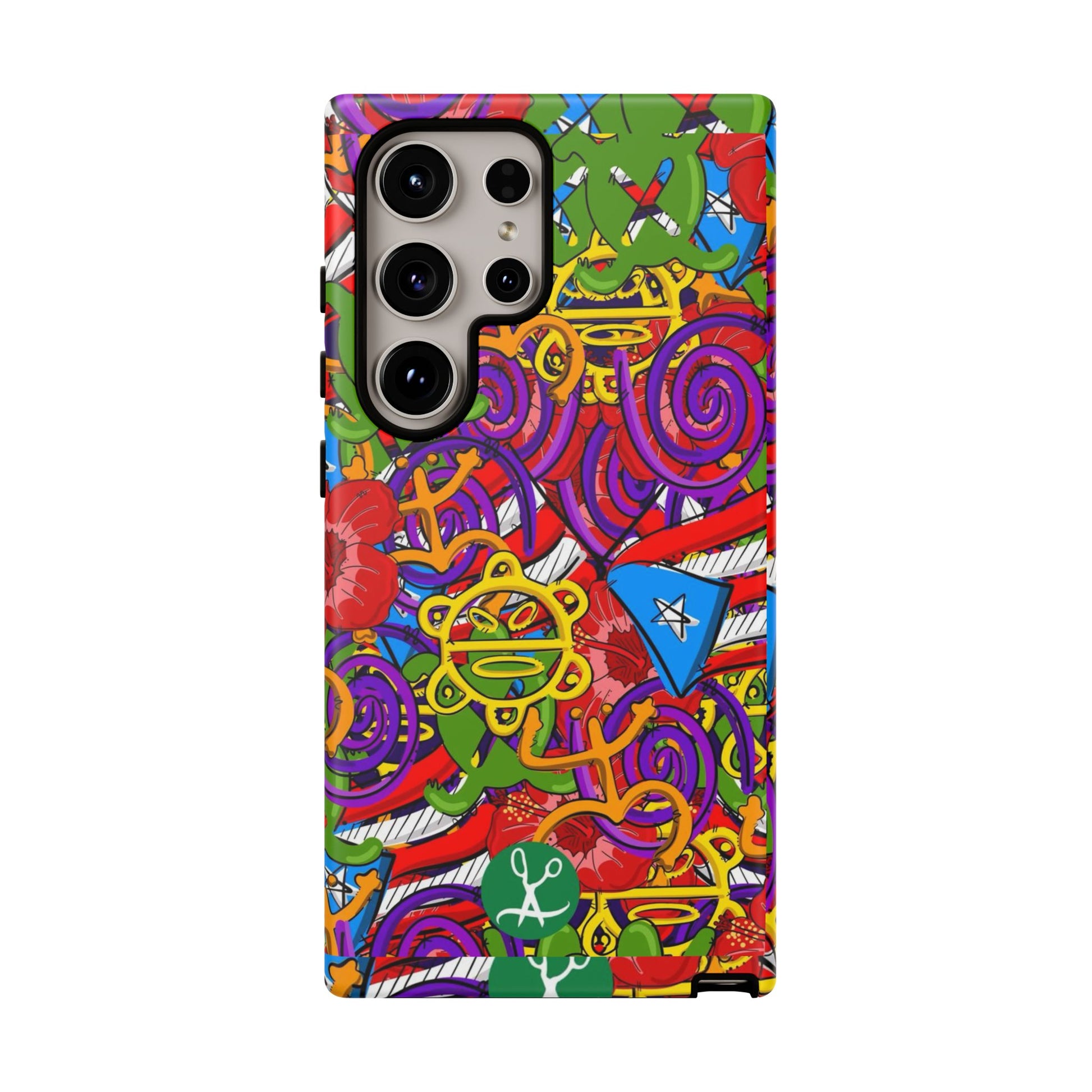Puerto Rico Taino Tribal Art Tough Cases for iPhones, Samsung, and Pixel
