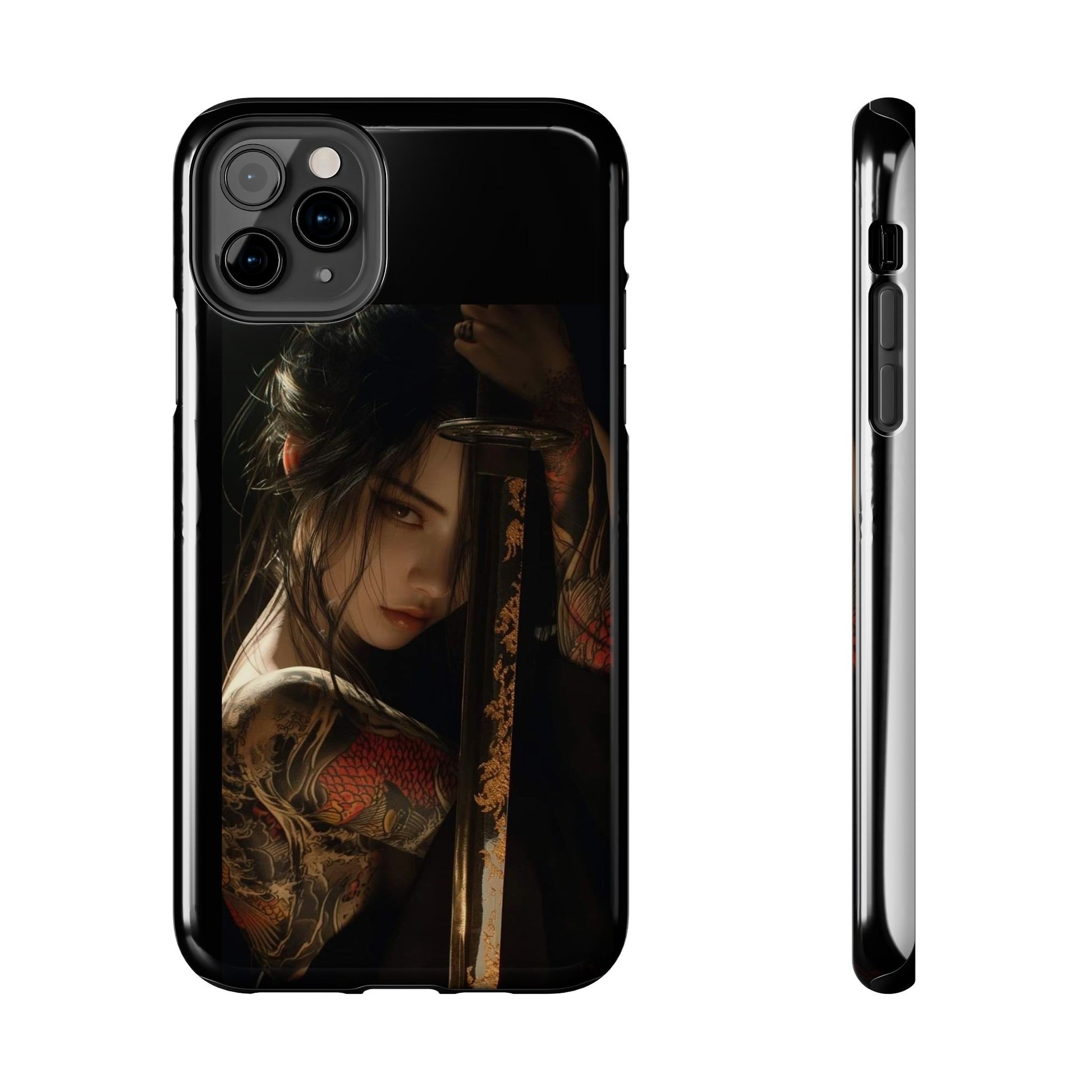 Samurai Female Warrior Design Phone Cases for iPhone & Samsung Galaxy Phones
