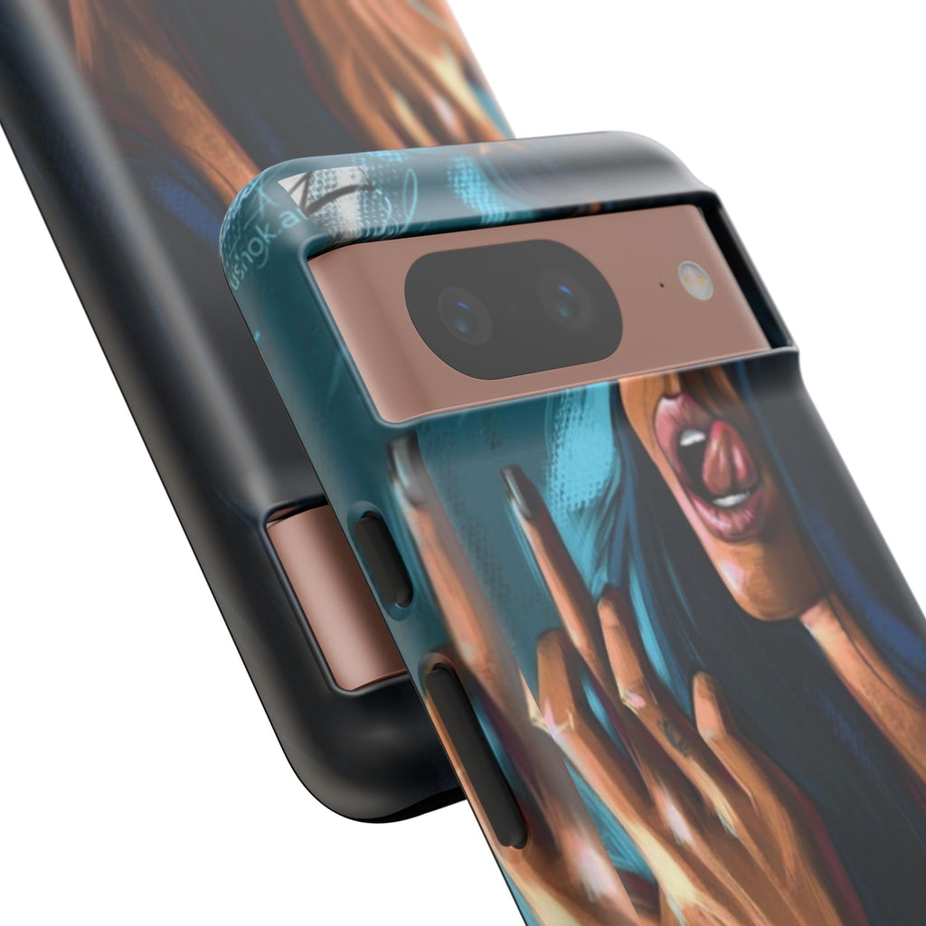 Tough Girl Theme Urban Design Cases for iPhones, Samsung, and Pixel