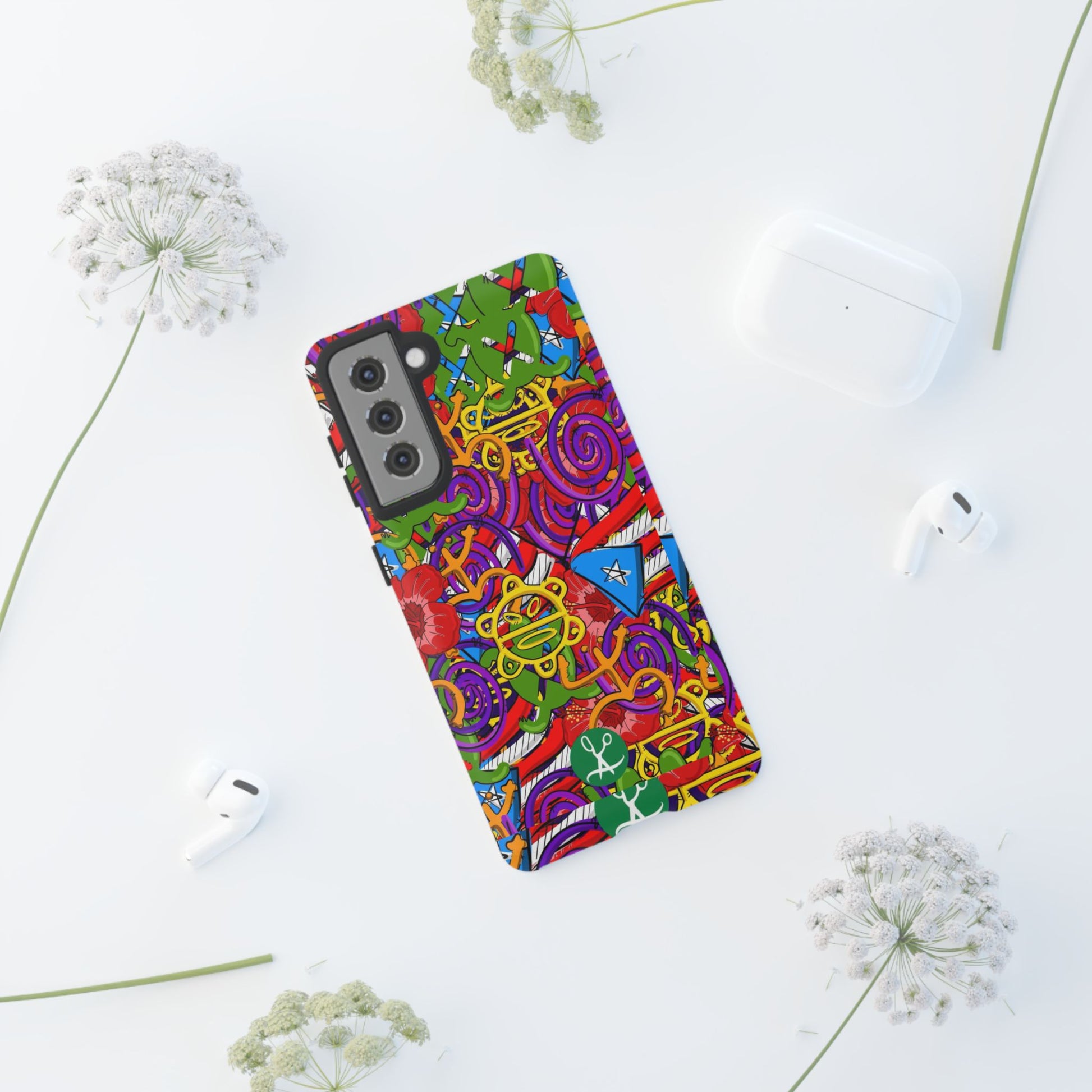 Puerto Rico Taino Tribal Art Tough Cases for iPhones, Samsung, and Pixel