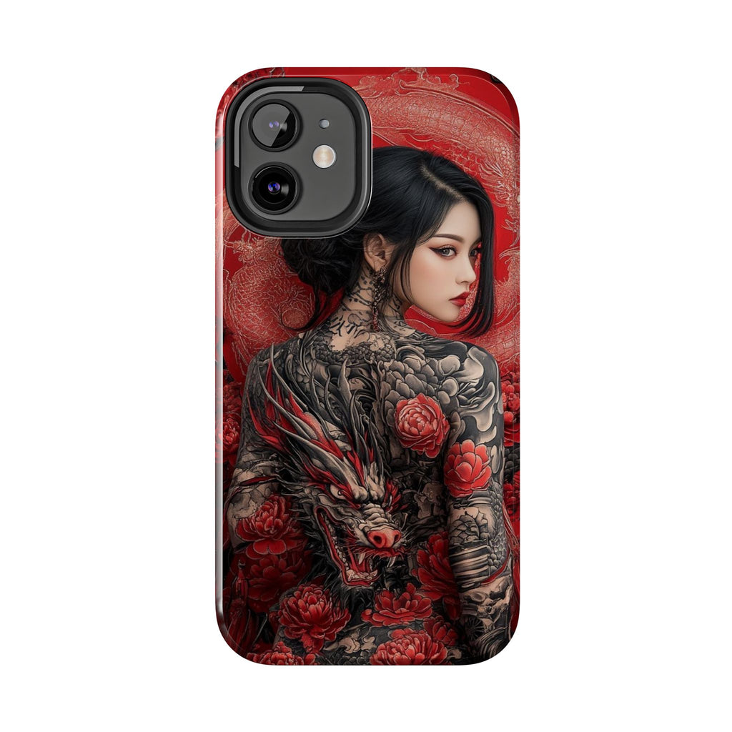 Japanese Geisha Tattooed Girl Phone Cases for Iphones & Samsung Durable