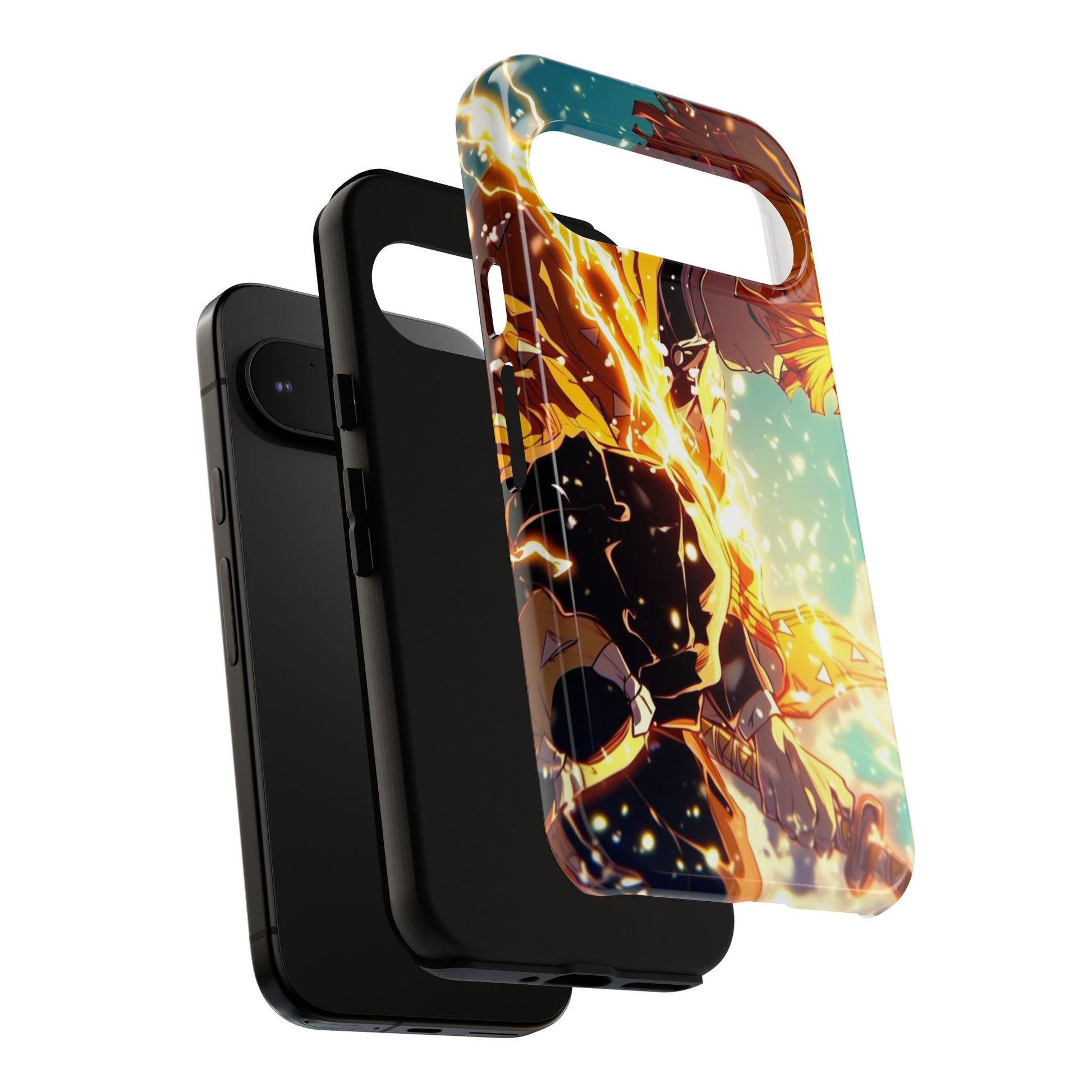 Demon Slayer Zenitsu Anime Theme Phone Case, Tough Cases for iPhones, Samsung, and Pixel