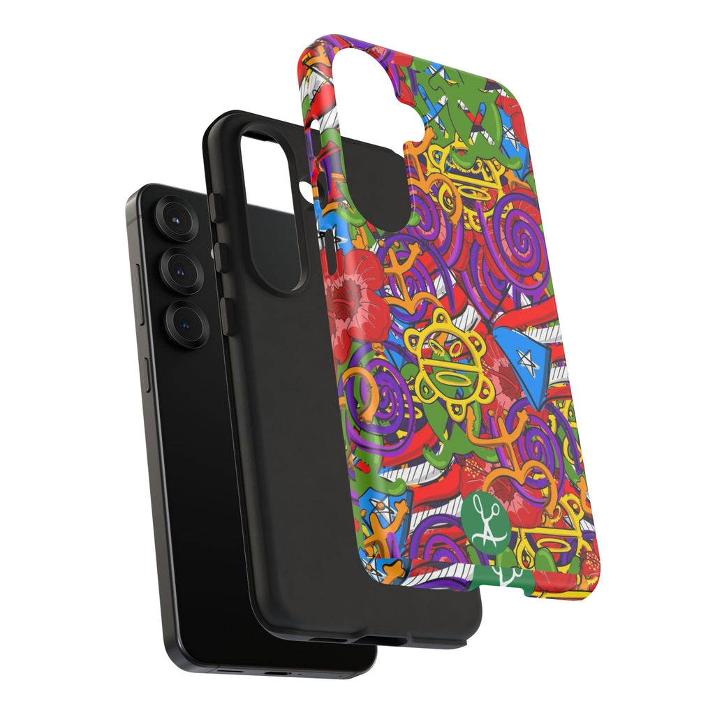 Puerto Rico Taino Tribal Art Tough Cases for iPhones, Samsung, and Pixel