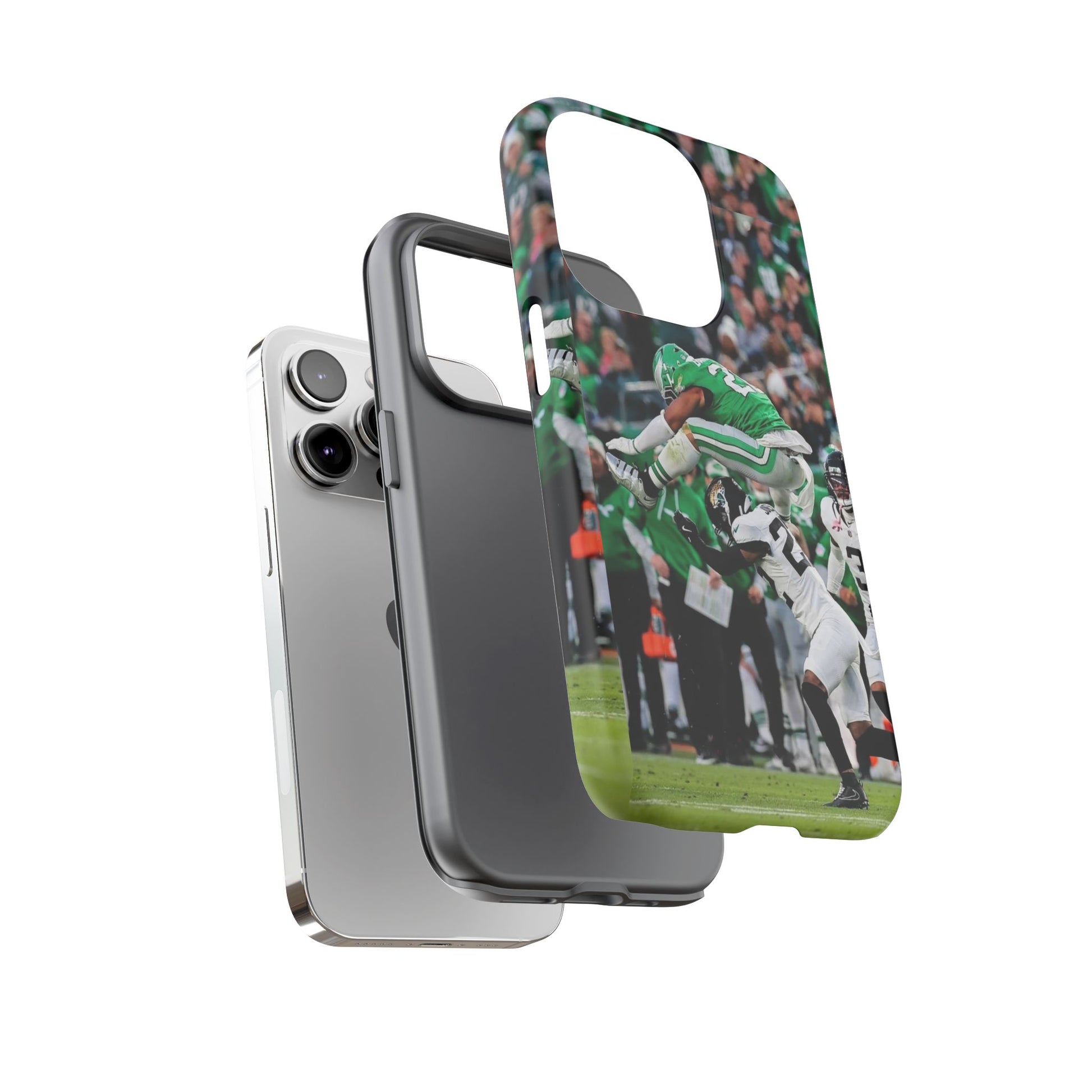 Saquon Barkley The Huddle Eagles Football Tough Cases for iPhones, Samsung, and Pixel